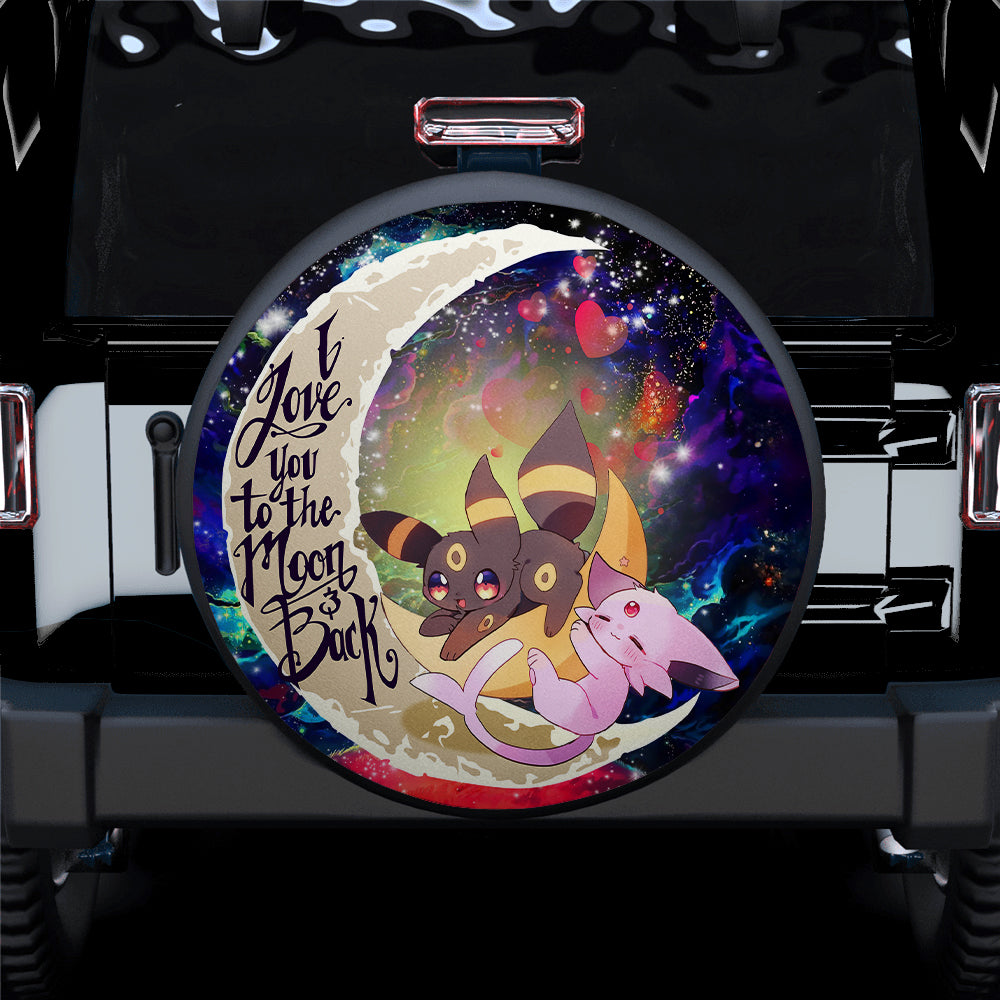 Eevee Couple Pokemon Love You To The Moon Galaxy Car Spare Tire Covers Gift For Campers Nearkii