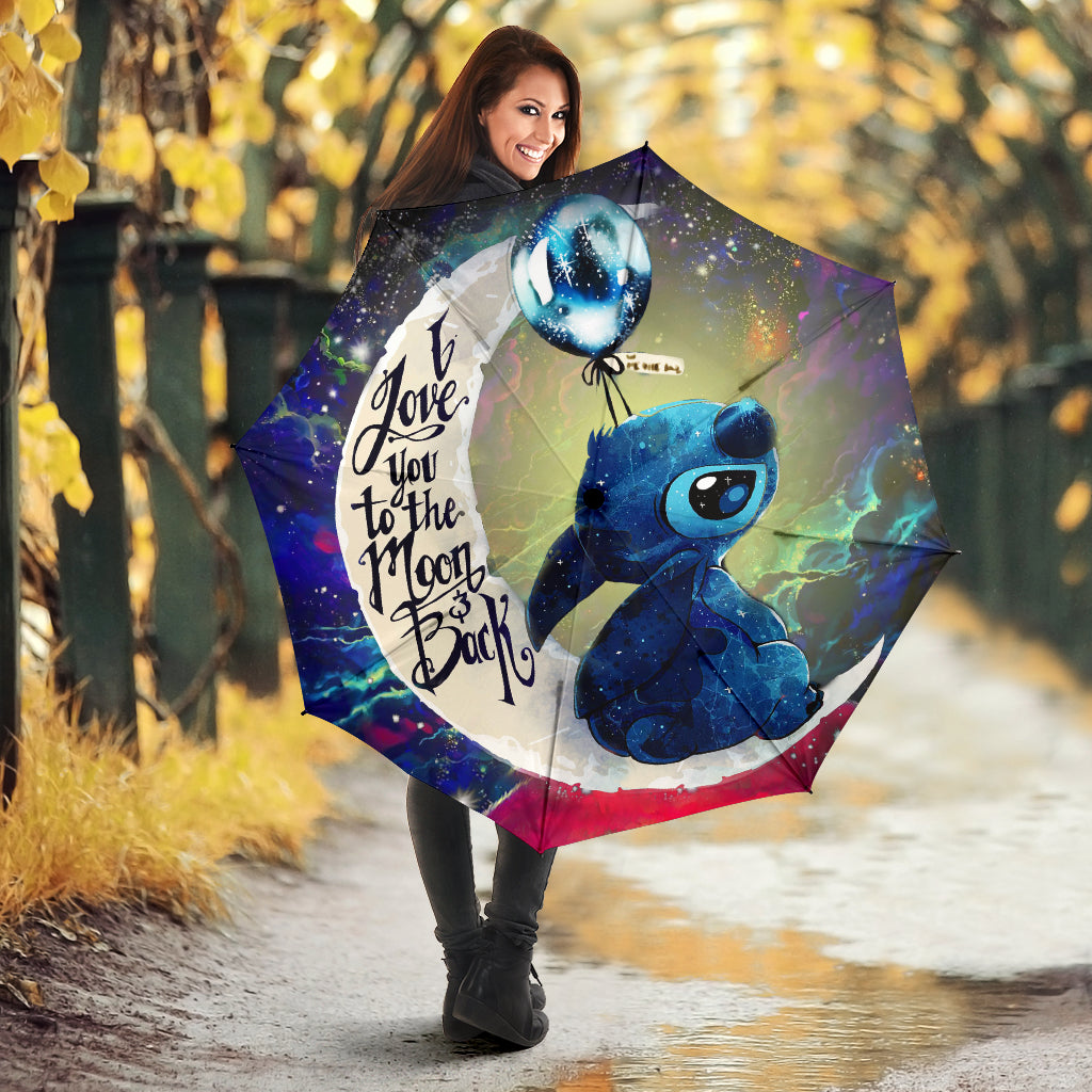 Stitch Love You To The Moon Galaxy Umbrella Nearkii