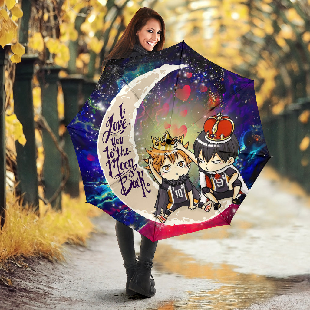 Hinata And Tobio Haikyuu Love You To The Moon Galaxy Umbrella Nearkii