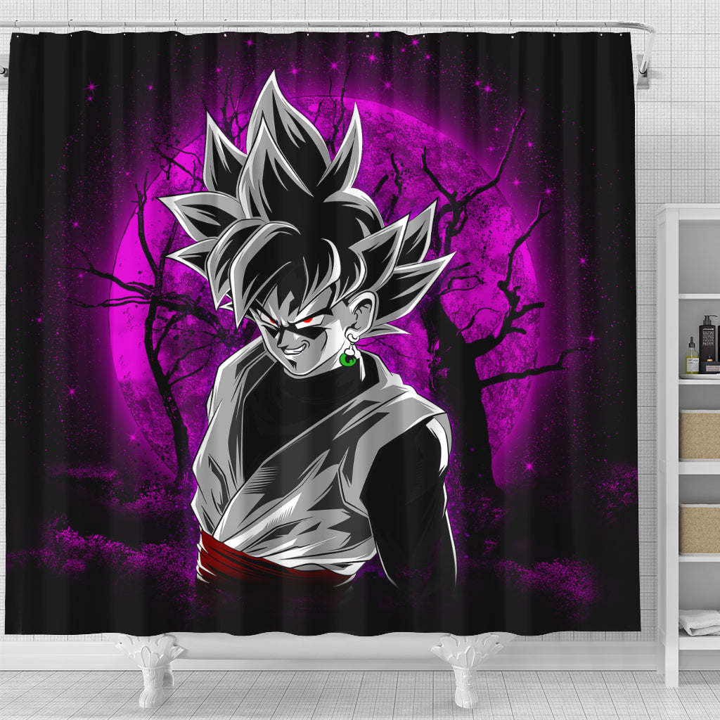 Goku Black Moonlight Shower Curtain Nearkii