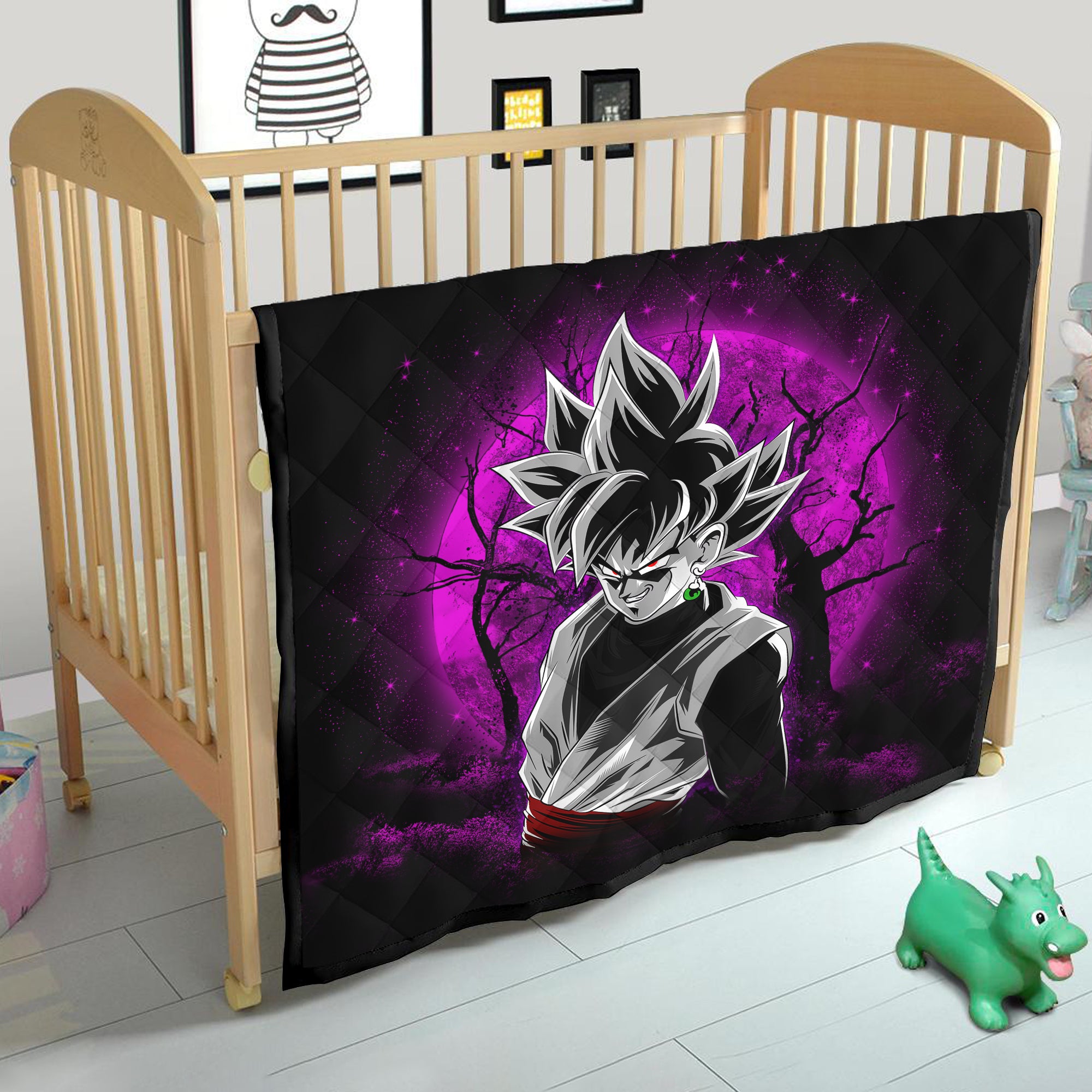 Goku Black Moonlight Quilt Blanket Nearkii