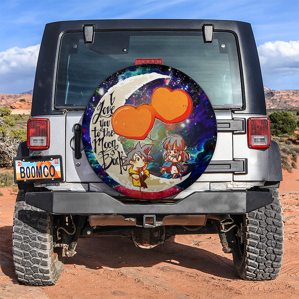 Goku Chichi Dragon Ball Love You To The Moon Galaxy Car Spare Tire Covers Gift For Campers Nearkii