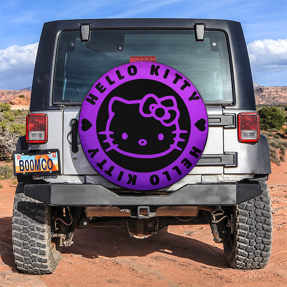 Hello Kitty Purple Jeep Car Spare Tire Covers Gift For Campers Nearkii
