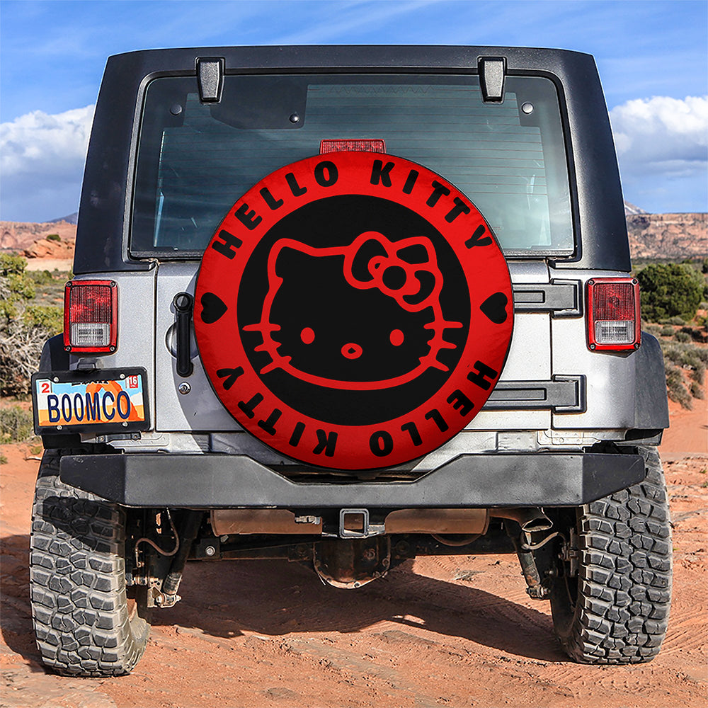 Hello Kitty Red Jeep Car Spare Tire Covers Gift For Campers Nearkii
