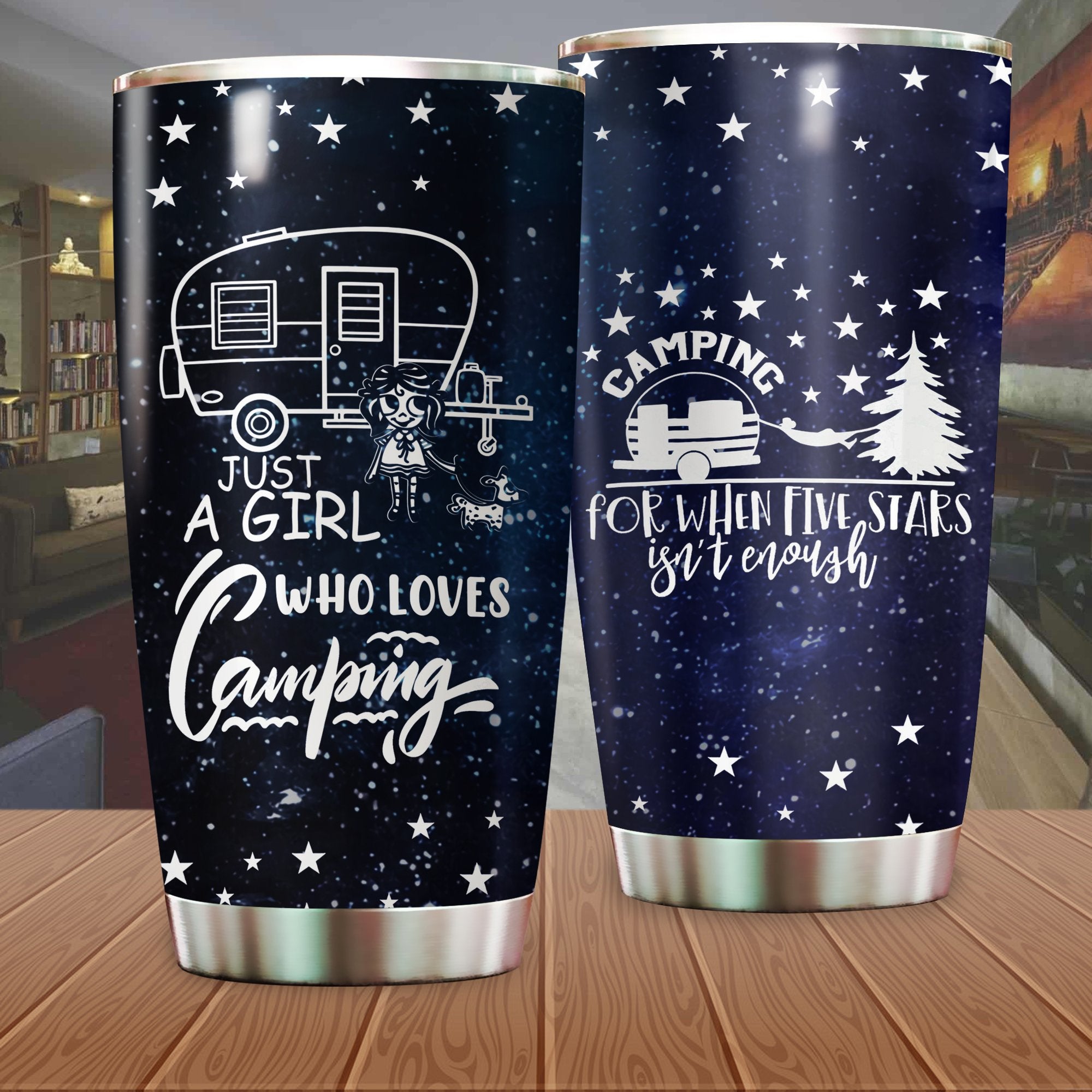 Just A Girl Who Loves Camping Camfire Tumbler 2023 Nearkii