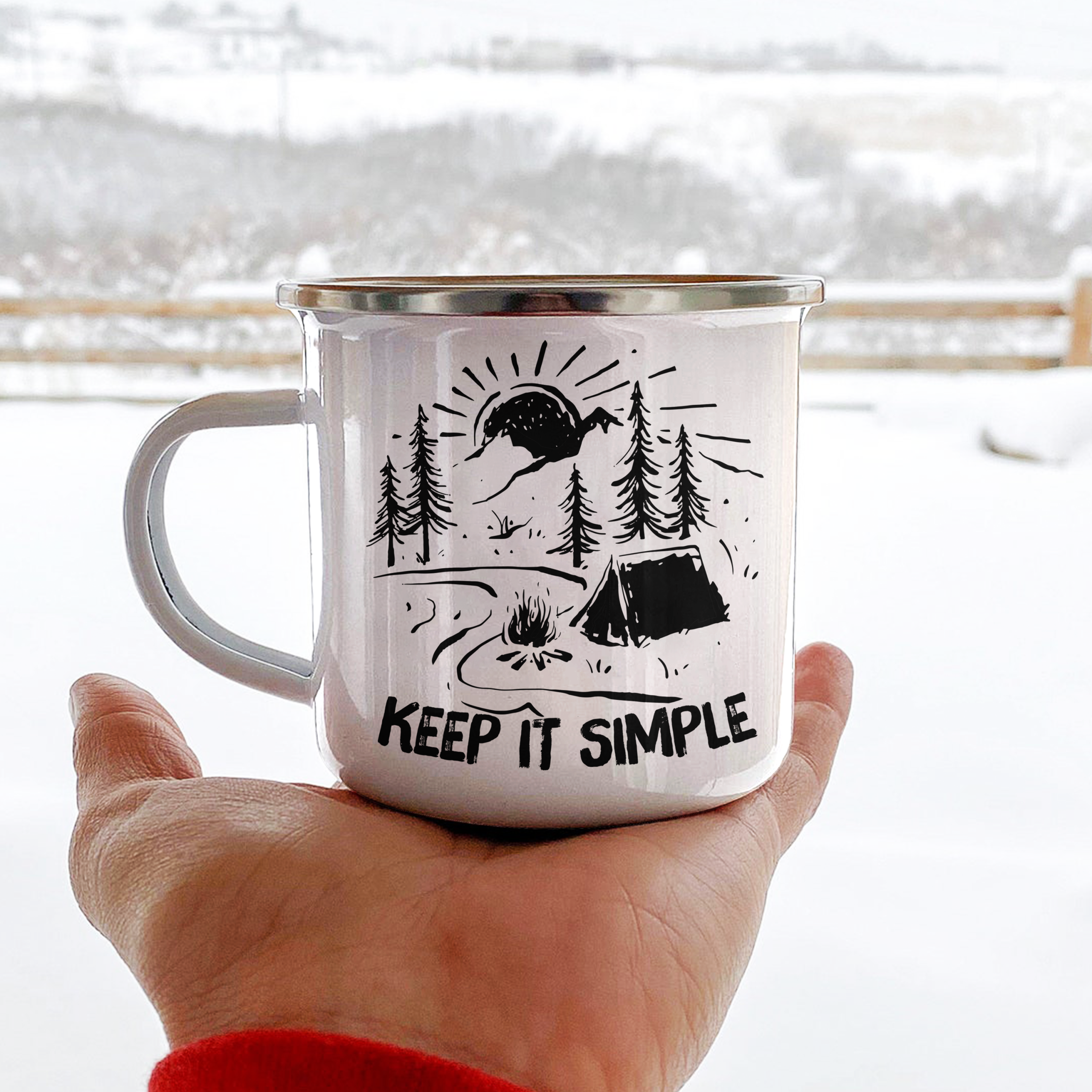 Keep It Simple Camping Mug Campfire Mug Nearkii