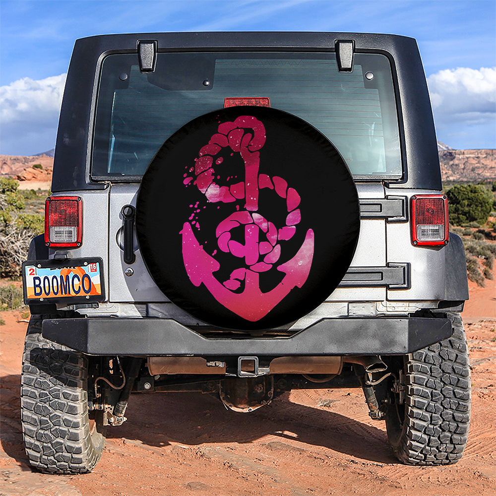 Pink Anchor Jeep Car Spare Tire Covers Gift For Campers Nearkii