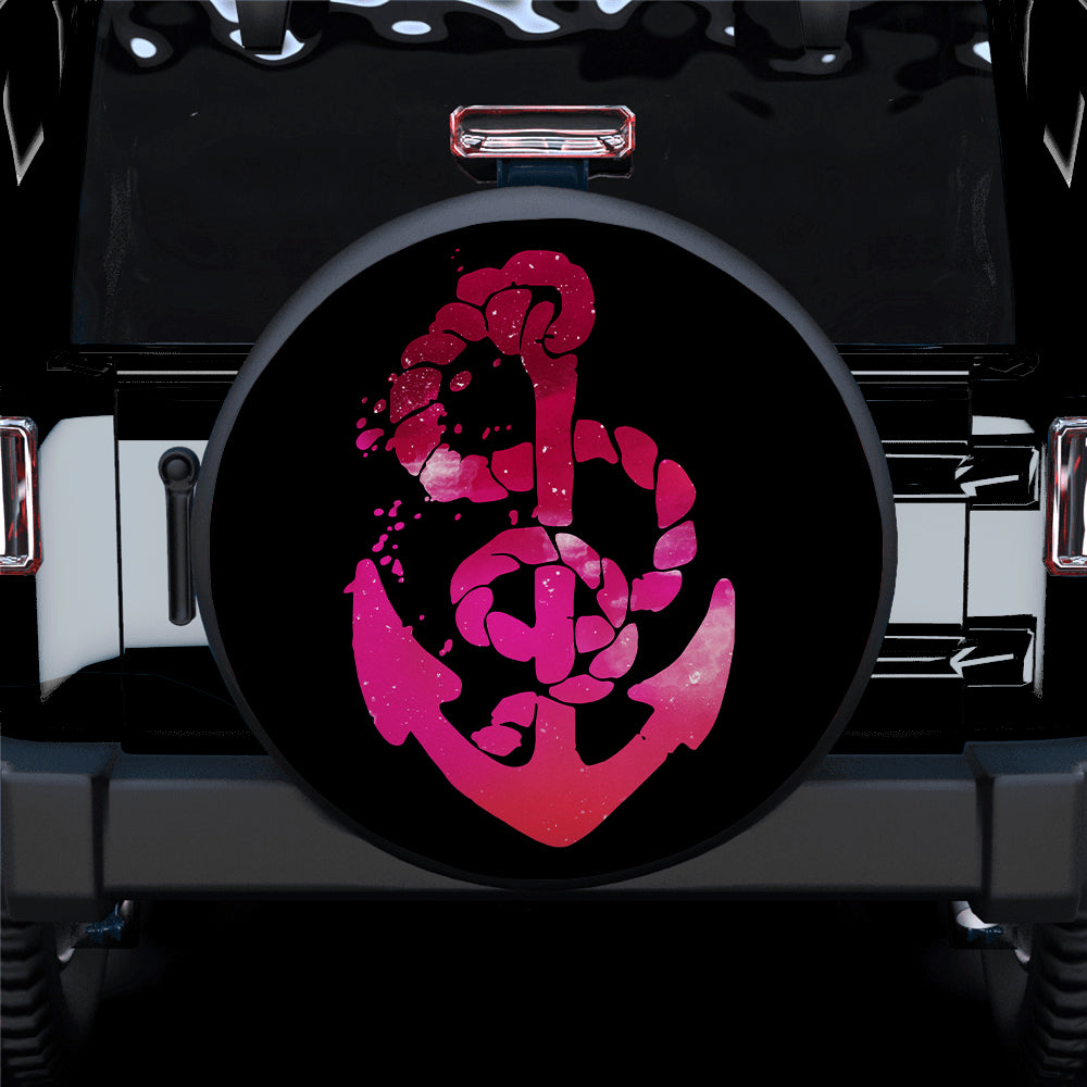 Pink Anchor Jeep Car Spare Tire Covers Gift For Campers Nearkii