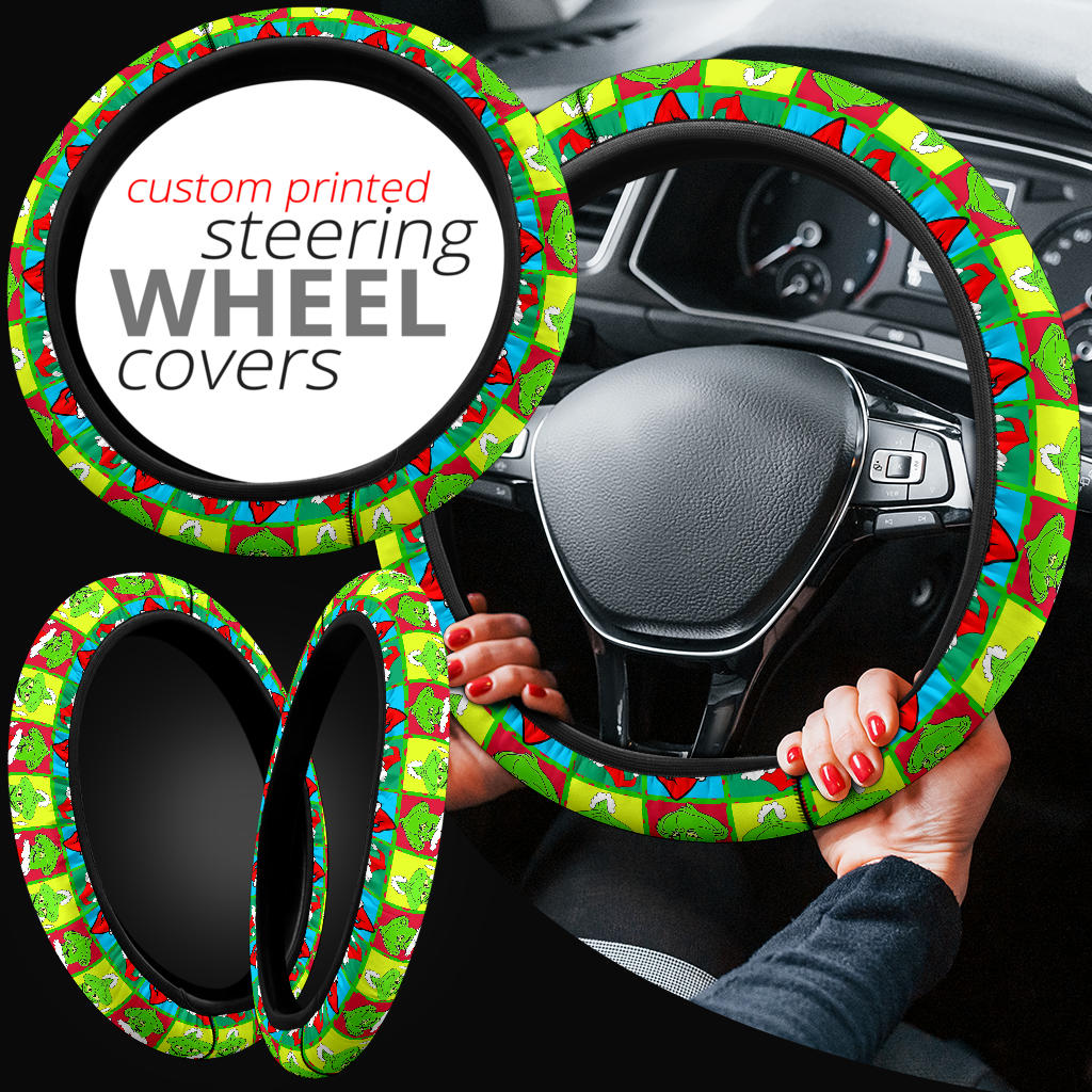 The Grinch Christmas Car Steering Wheel Cover