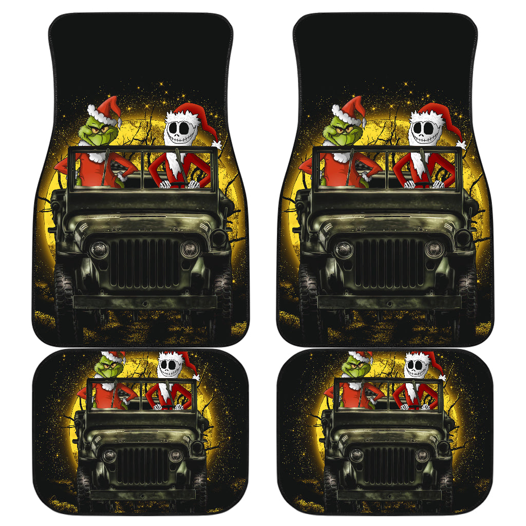 Jack Nightmare Before Christmas And Grinch Ride Jeep Moonlight Hallowwen Car Floor Mats Car Accessories