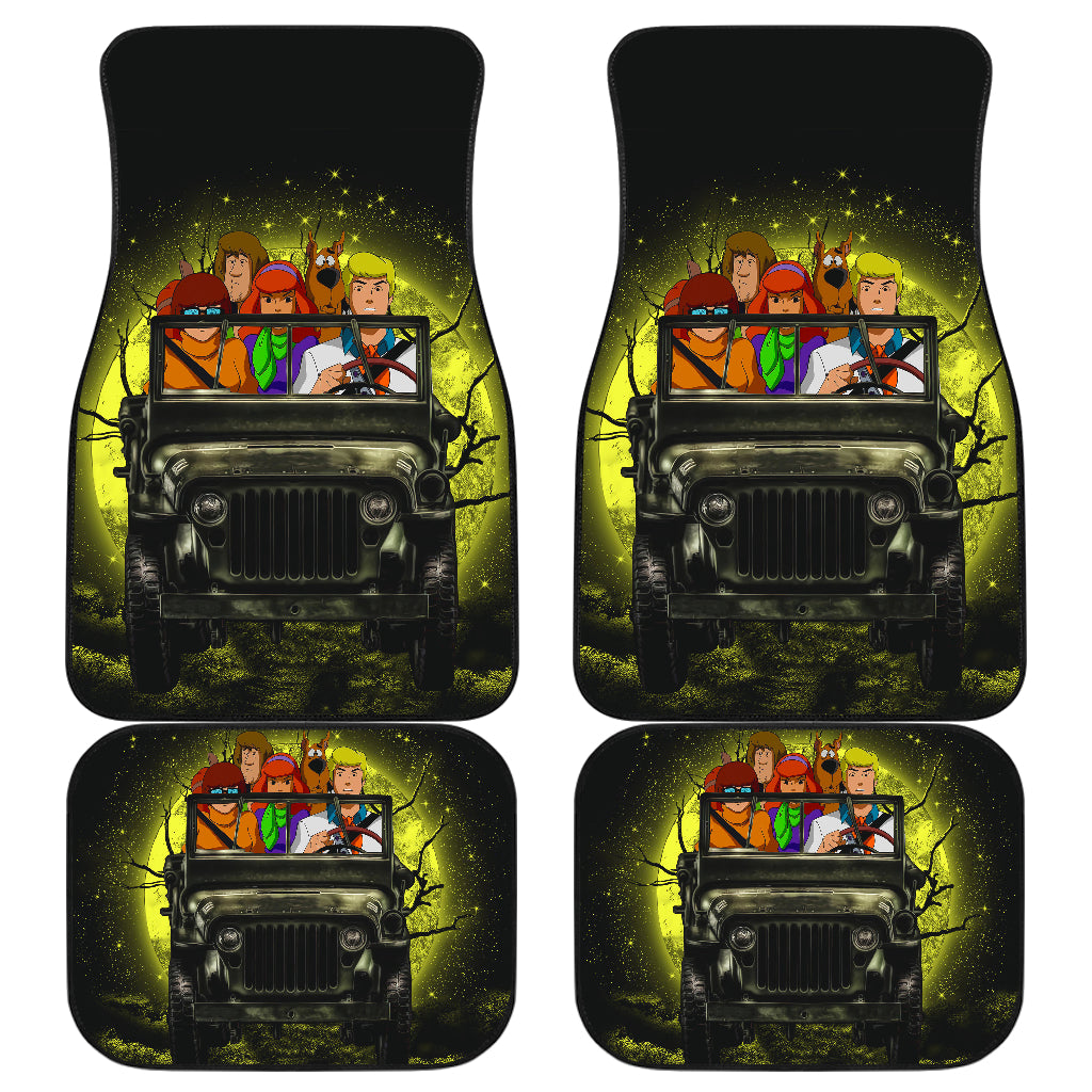 Scooby Doo Funny Drive Jeep Moonlight Halloween Car Floor Mats Car Accessories