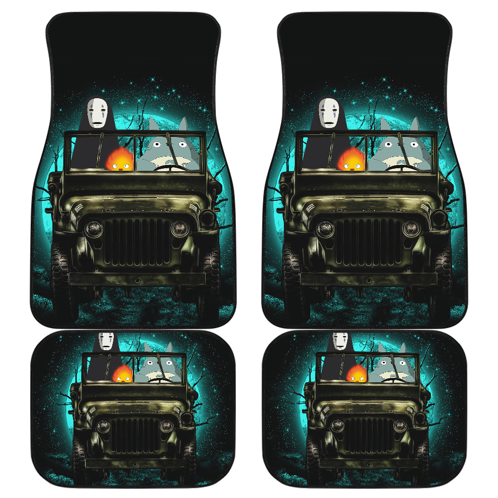 Totoro No Face Ghibli Ride Jeep Halloween Funny Anime Car Floor Mats Car Accessories