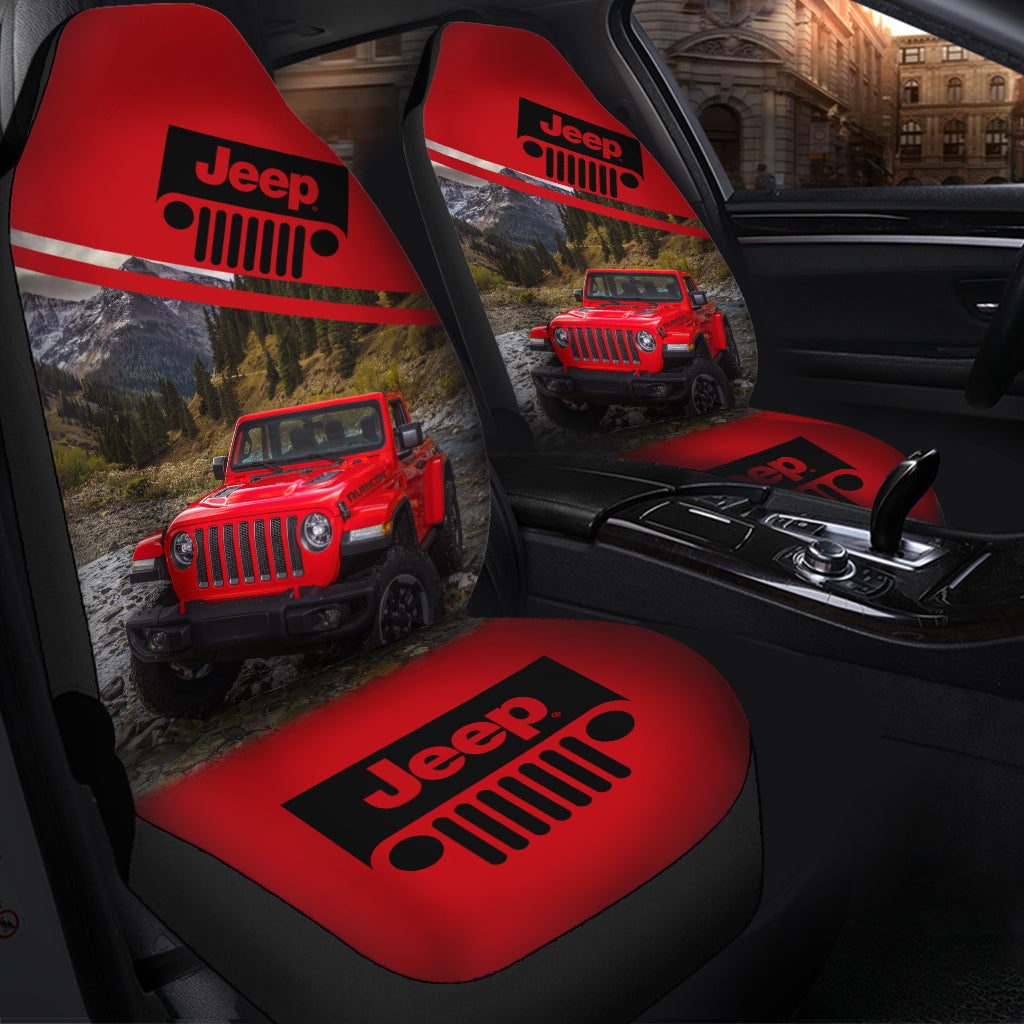 Red Jeep Premium Custom Car Seat Covers Decor Protectors