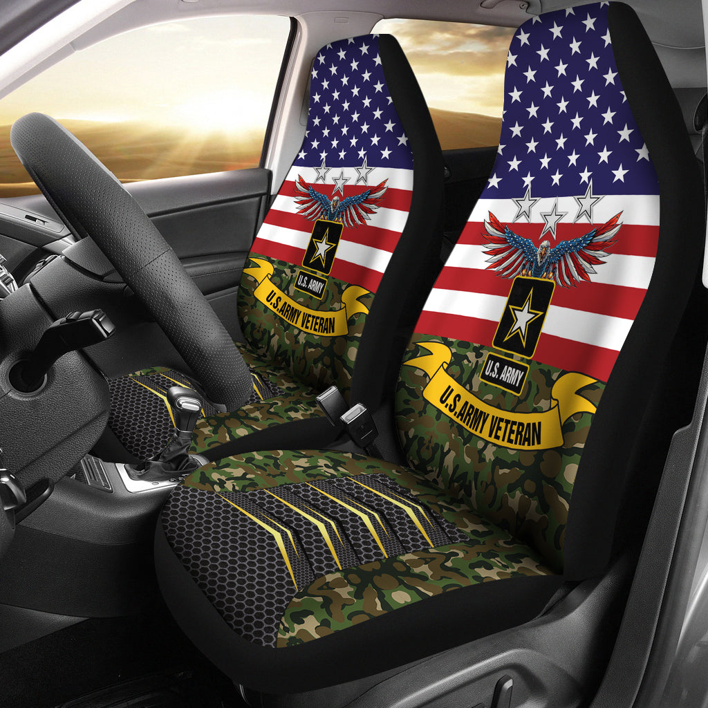 US Army Veteran Premium Custom Car Seat Covers Decor Protectors