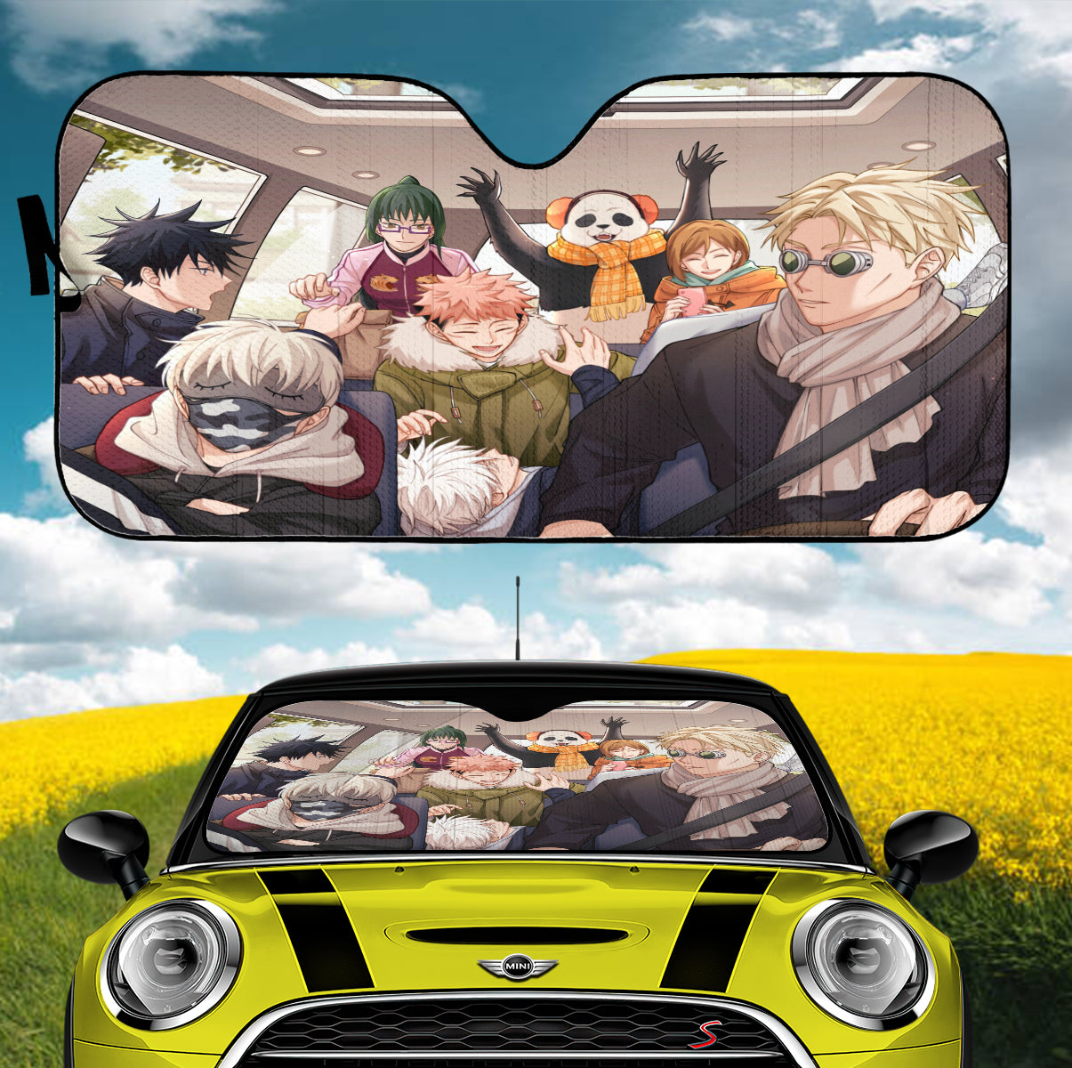 Jujutsu Kaisen Characters Car Auto Sunshades