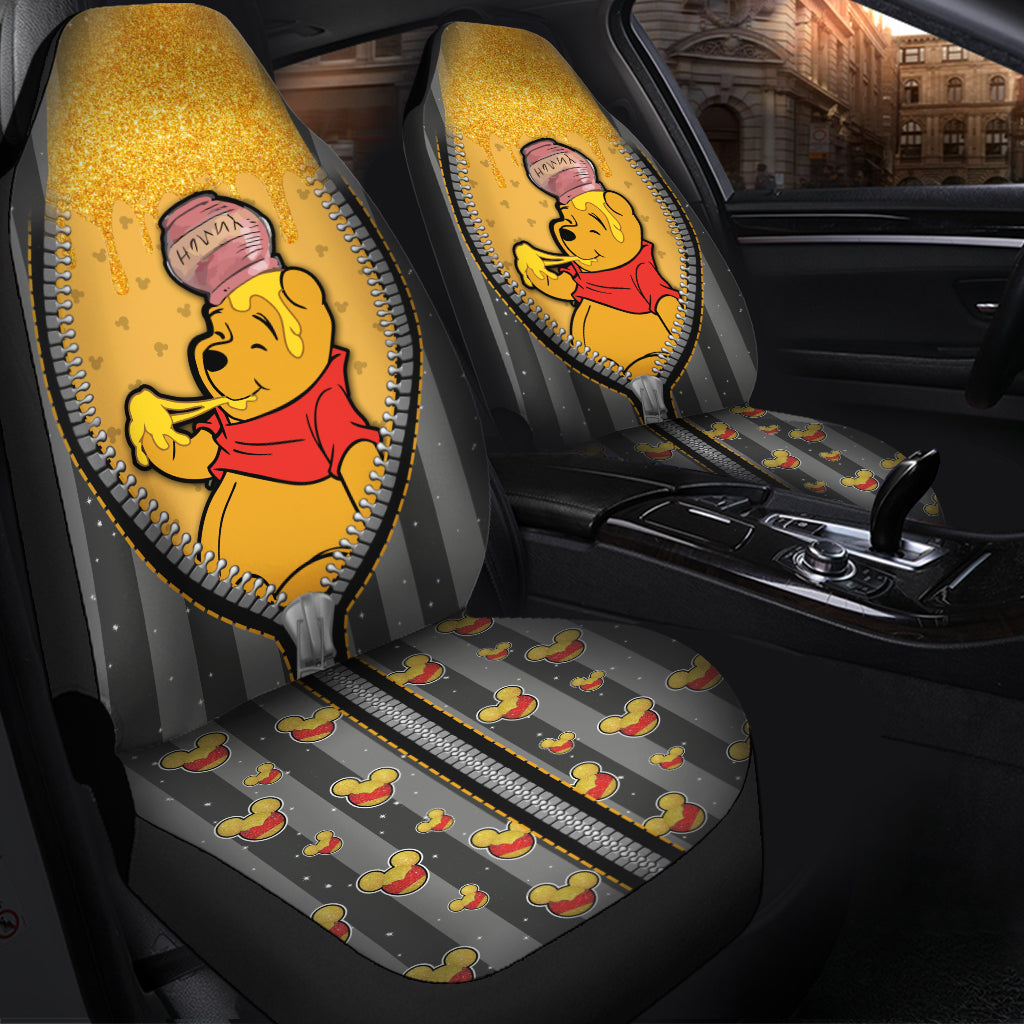 Winnie The Pooh Zip Premium Custom Car Seat Covers Decor Protectors