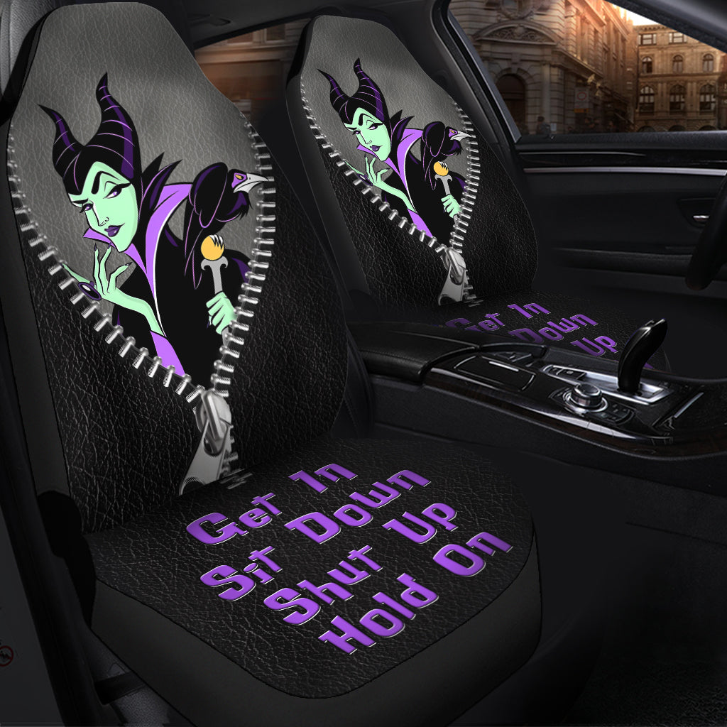 Get In Sit Down Zip Maleficent Premium Custom Car Seat Covers Decor Protectors