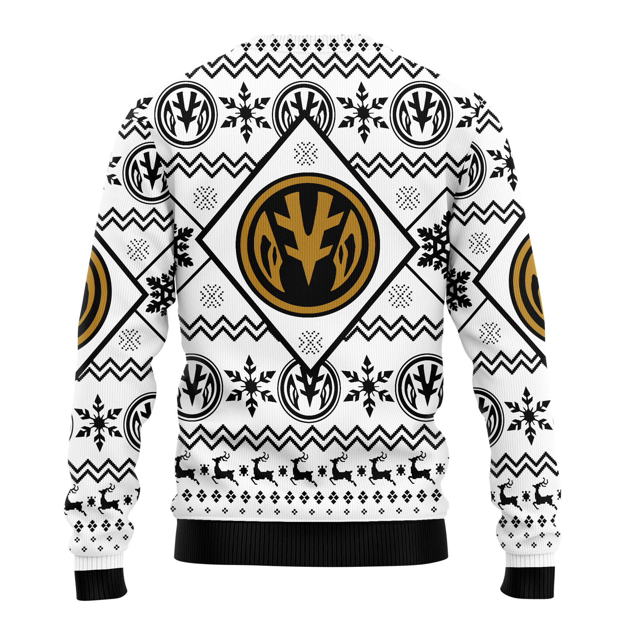 Mighty Morphin White Power Ranger Ugly Christmas Sweater Xmas Gift