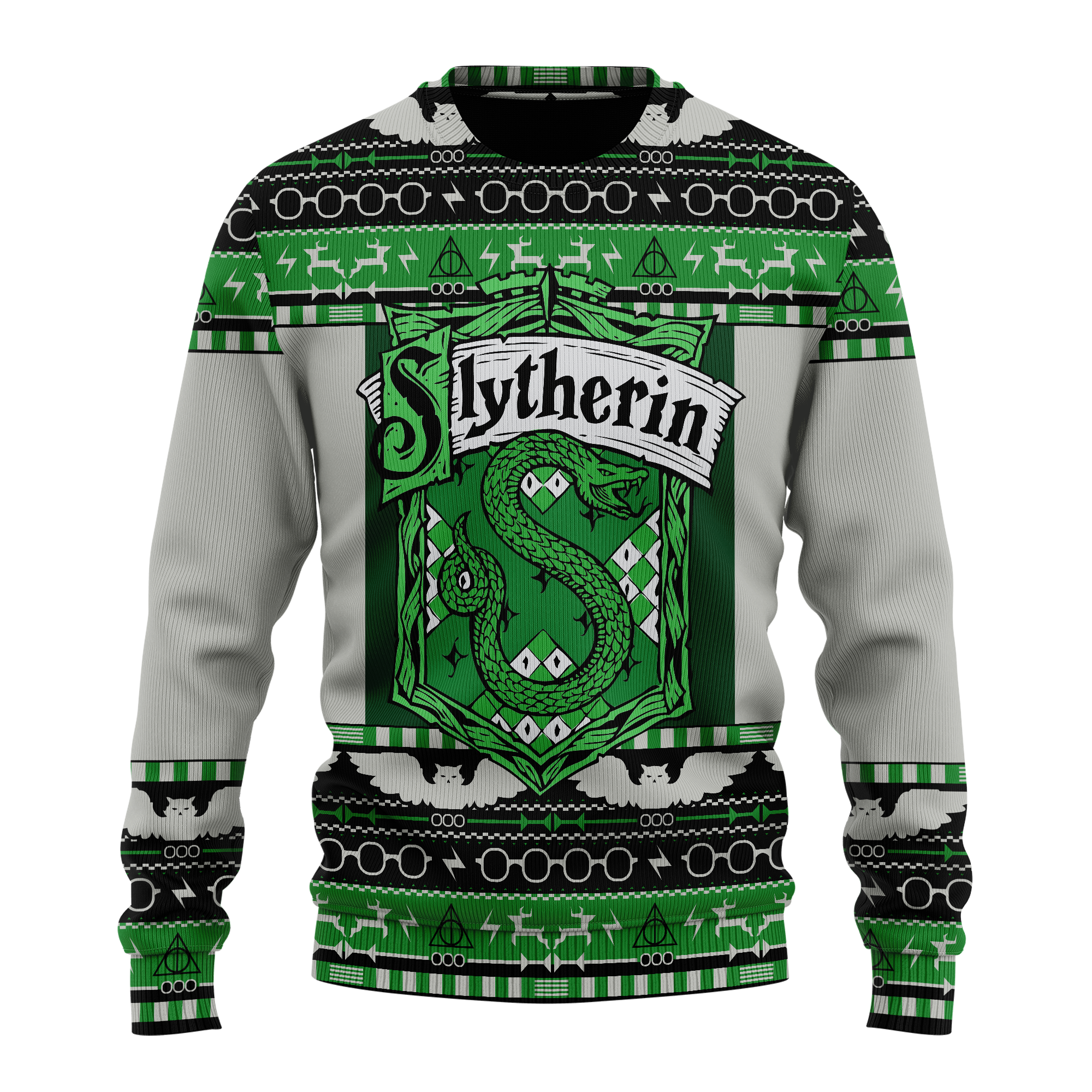 Harry Potter Slytherin Ugly Christmas Sweater Xmas Gift