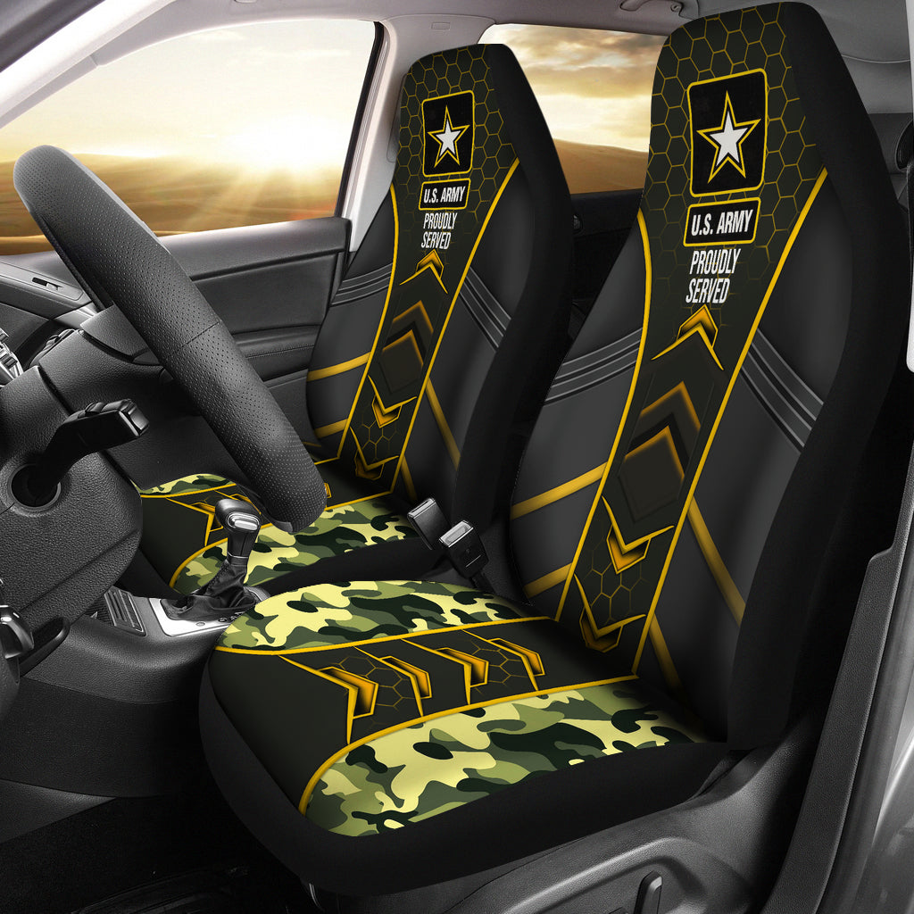 US Army Prouly Served Premium Custom Car Seat Covers Decor Protectors