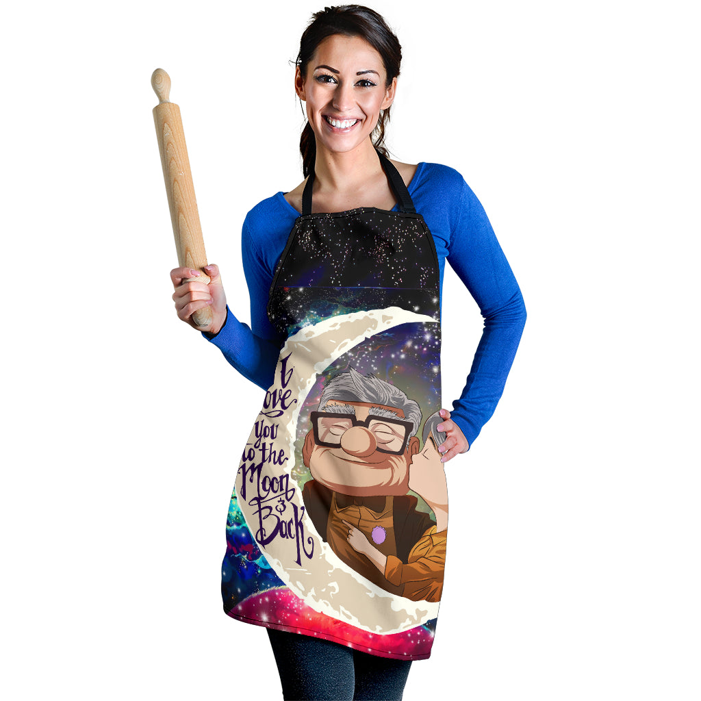 Up Couple Love You To The Moon Galaxy Custom Apron Best Gift For Anyone Who Loves Cooking