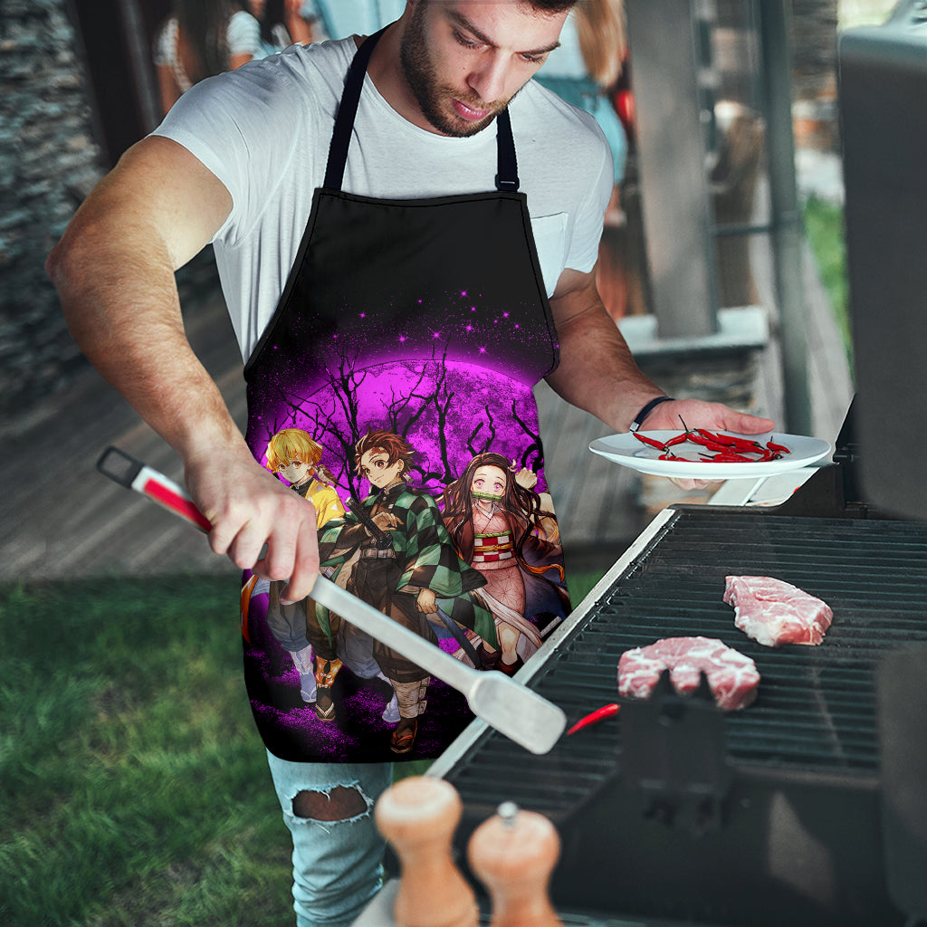 Demon Slayer Team Pink Moonlight Custom Apron Best Gift For Anyone Who Loves Cooking