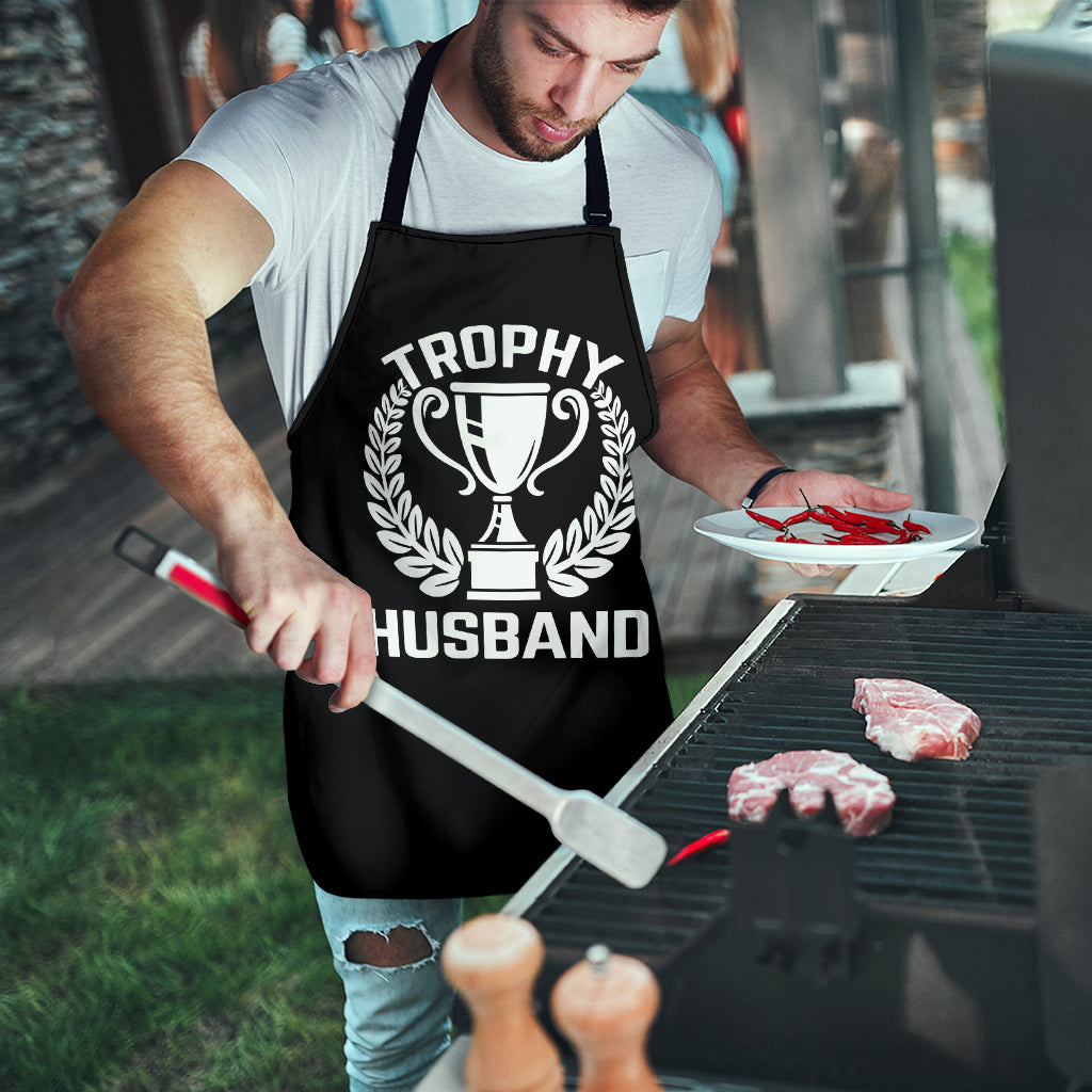 Trophy Husband Apron Gift for Cooking Guys