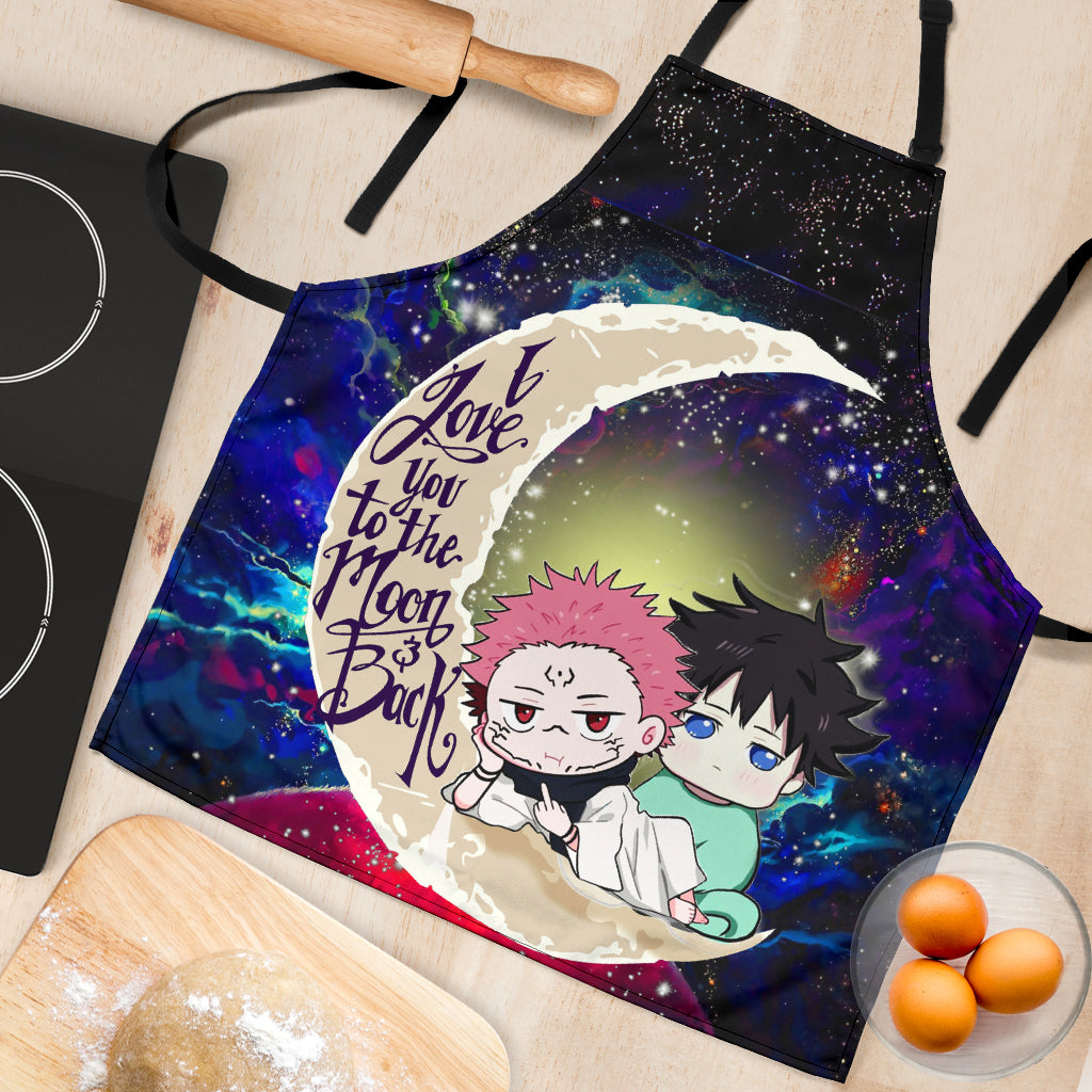Jujutsu Kaisen Gojo Sukuna Love You To The Moon Galaxy Custom Apron Best Gift For Anyone Who Loves Cooking