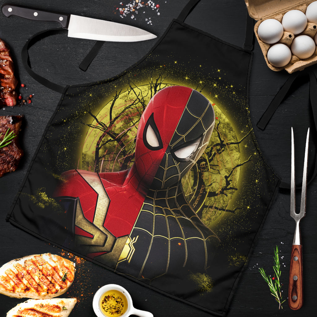 Spiderman Black Suit No Way Home Moonlight Custom Apron Best Gift For Anyone Who Loves Cooking Nearkii