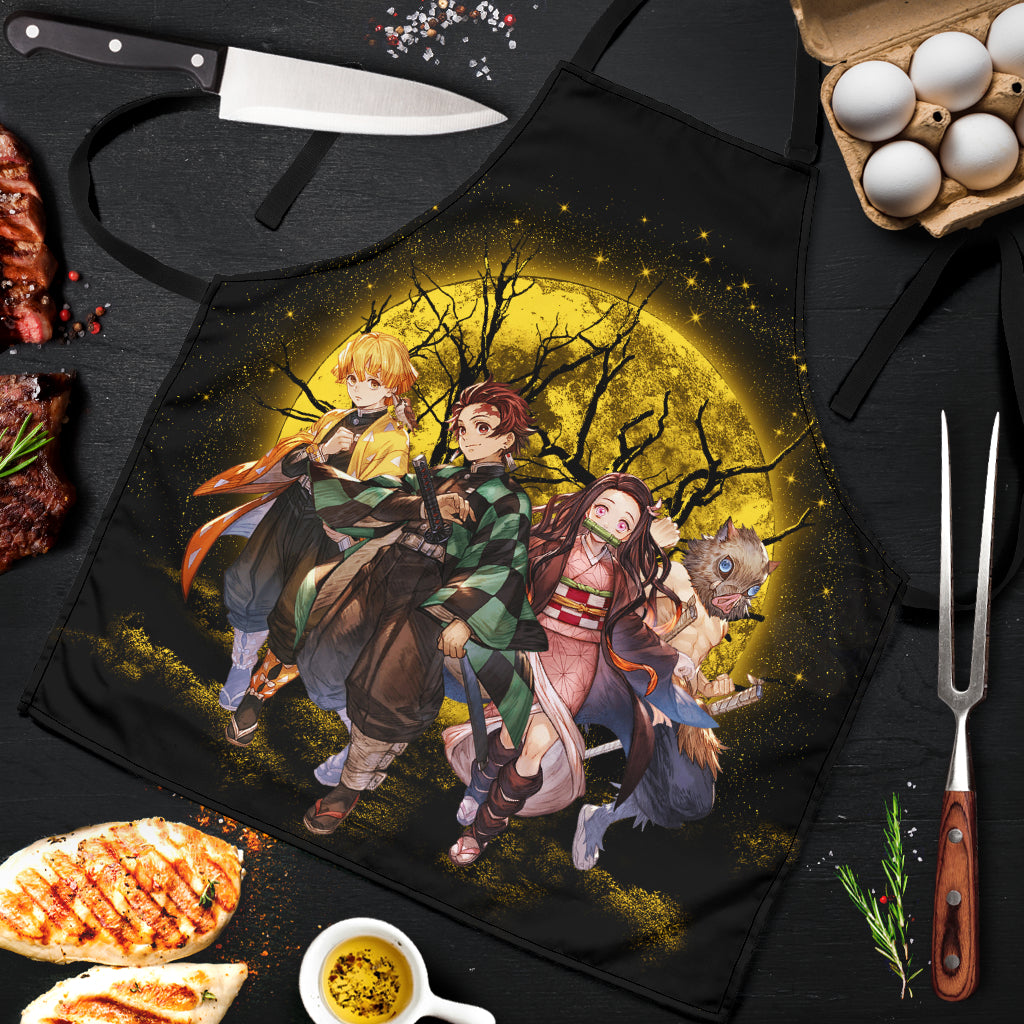Moon Demonslayer Moonlight Custom Apron Best Gift For Anyone Who Loves Cooking