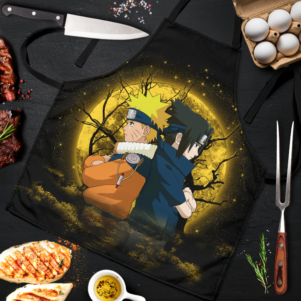Naruto Sasuke Moonlight Custom Apron Best Gift For Anyone Who Loves Cooking Nearkii