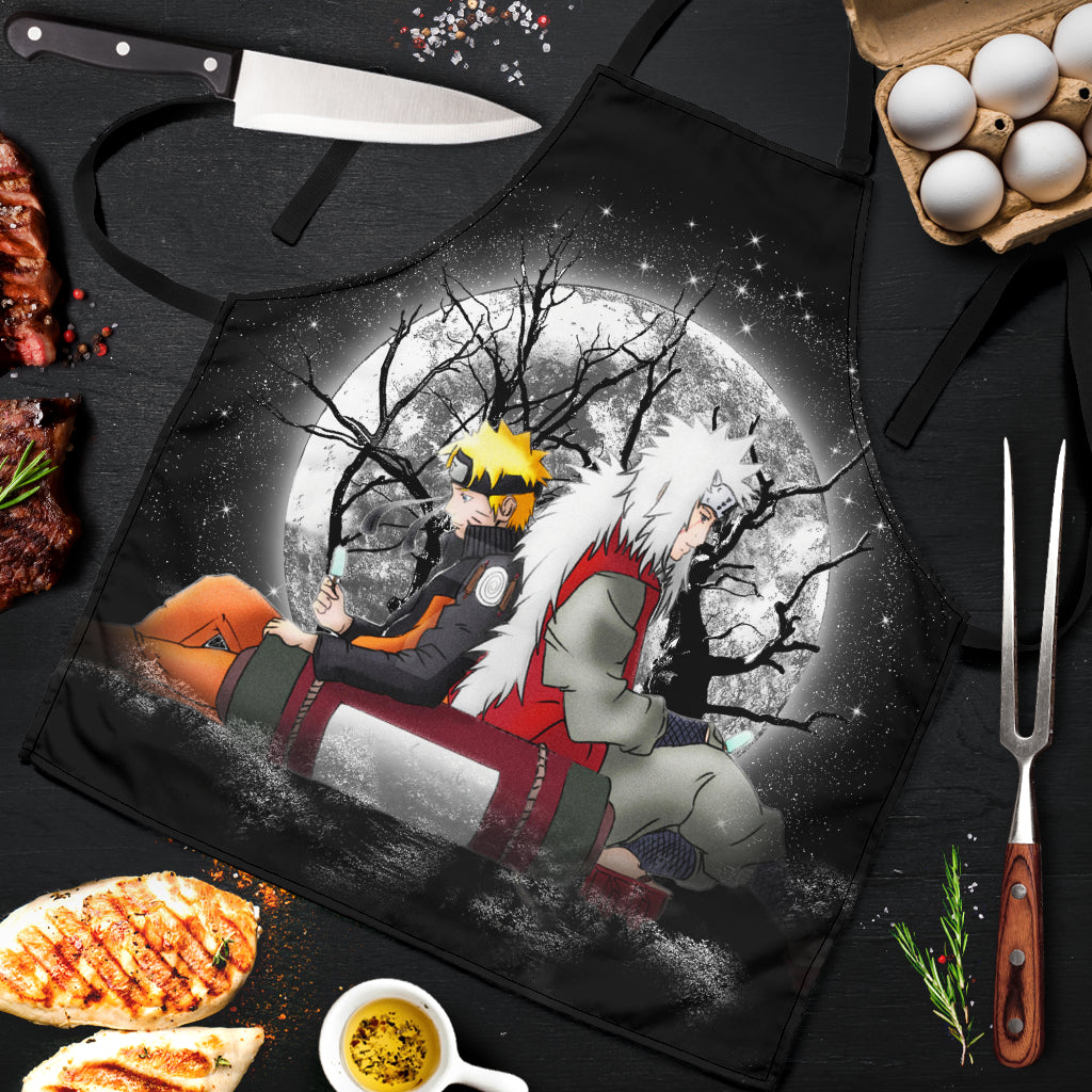 Jiraiya Naruto Moonlight Custom Apron Best Gift For Anyone Who Loves Cooking Nearkii