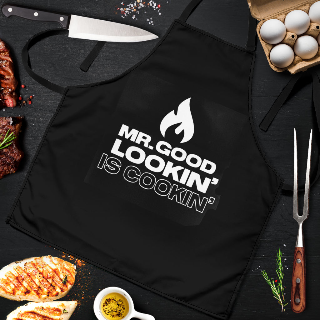 Mr. Good Looking Is Cooking Custom Apron Gift for Cooking Guys Nearkii