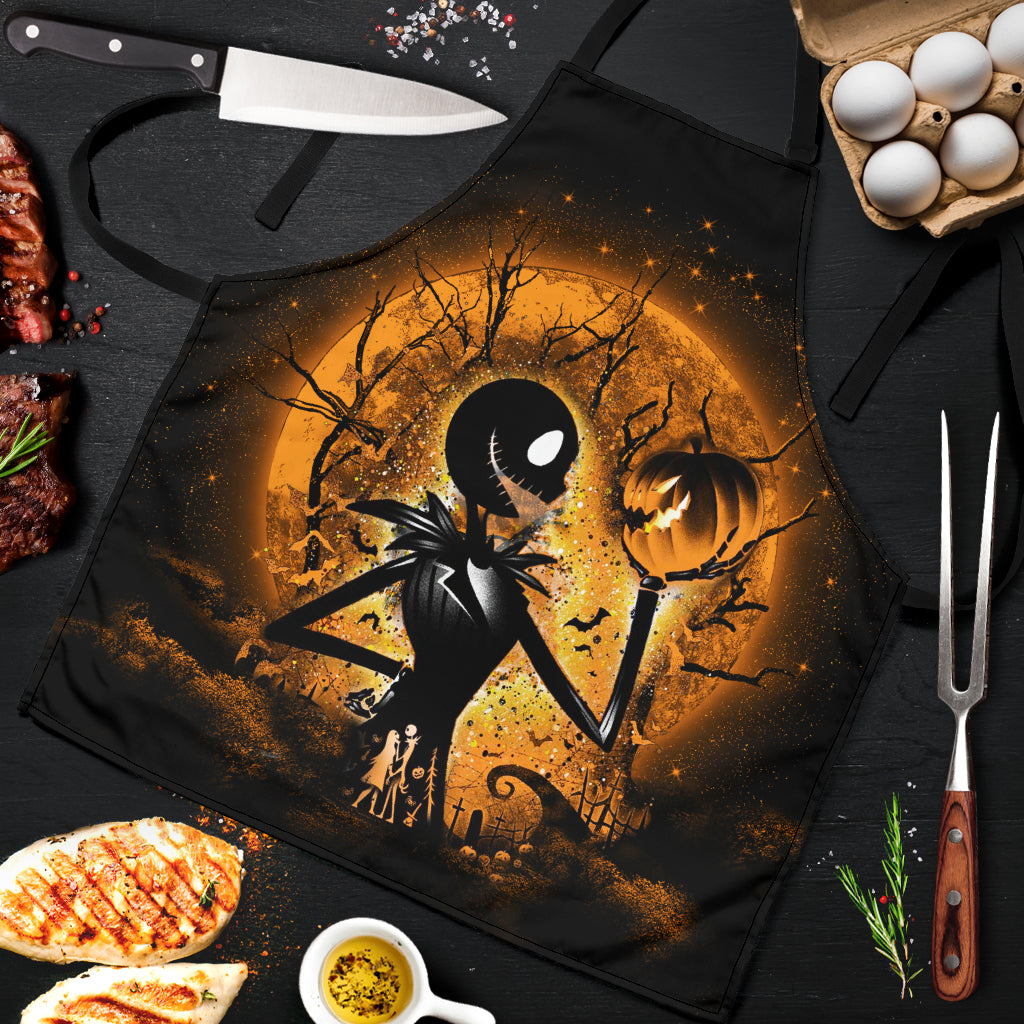 Jack Skellington Nightmare Before Christmas Moonlight Custom Apron Best Gift For Anyone Who Loves Cooking Nearkii