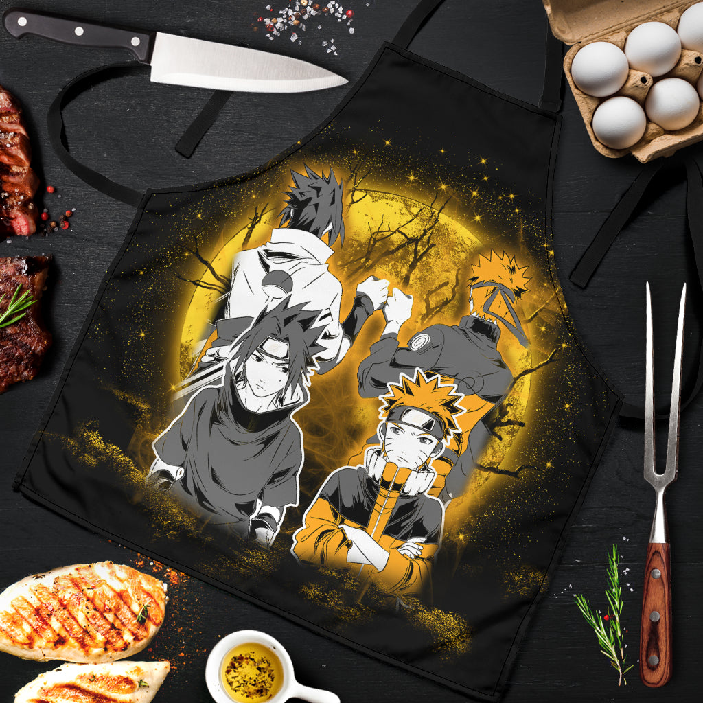 Naruto Sasuke Friends Moonlight Custom Apron Best Gift For Anyone Who Loves Cooking Nearkii