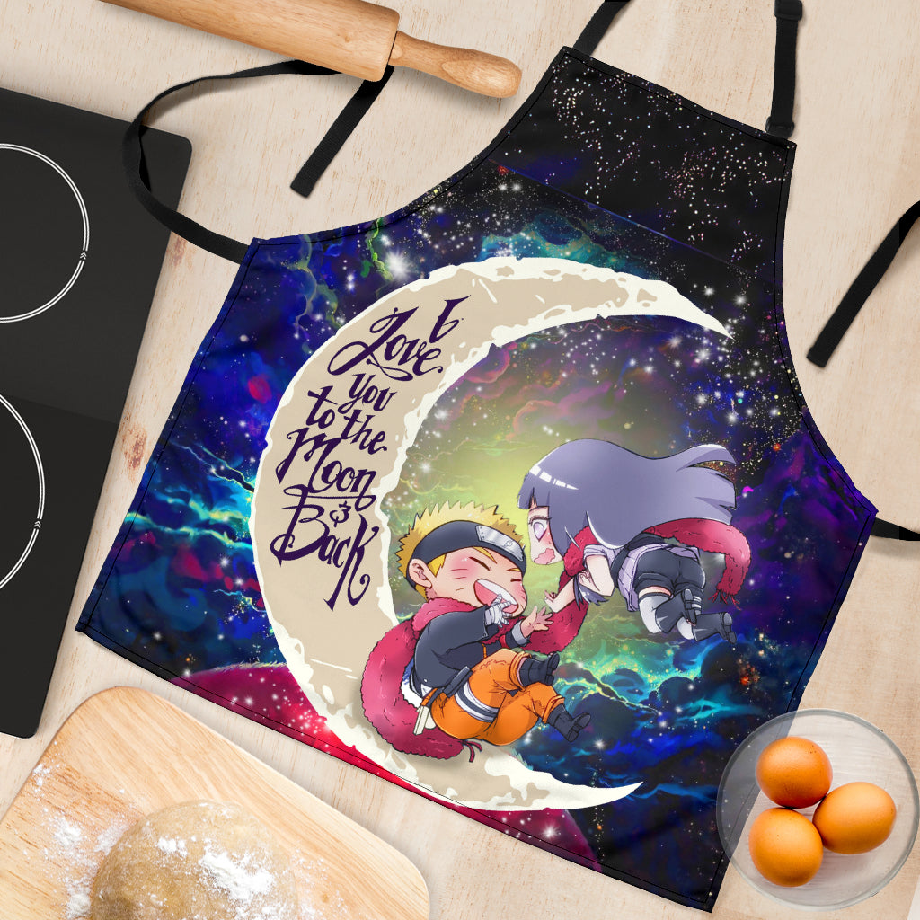 Naruto Couple Love You To The Moon Galaxy ApronCustom Apron Best Gift For Anyone Who Loves Cooking Nearkii