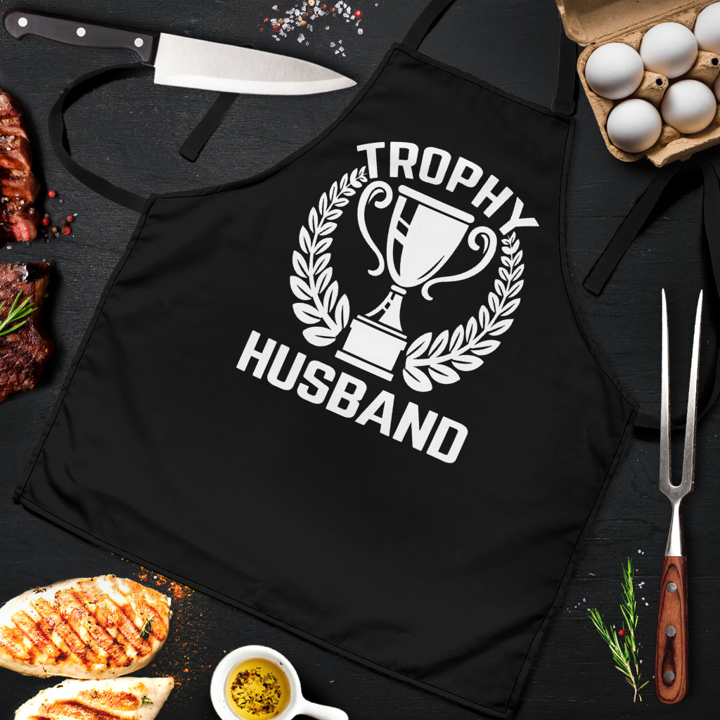 Trophy Husband Apron Gift for Cooking Guys
