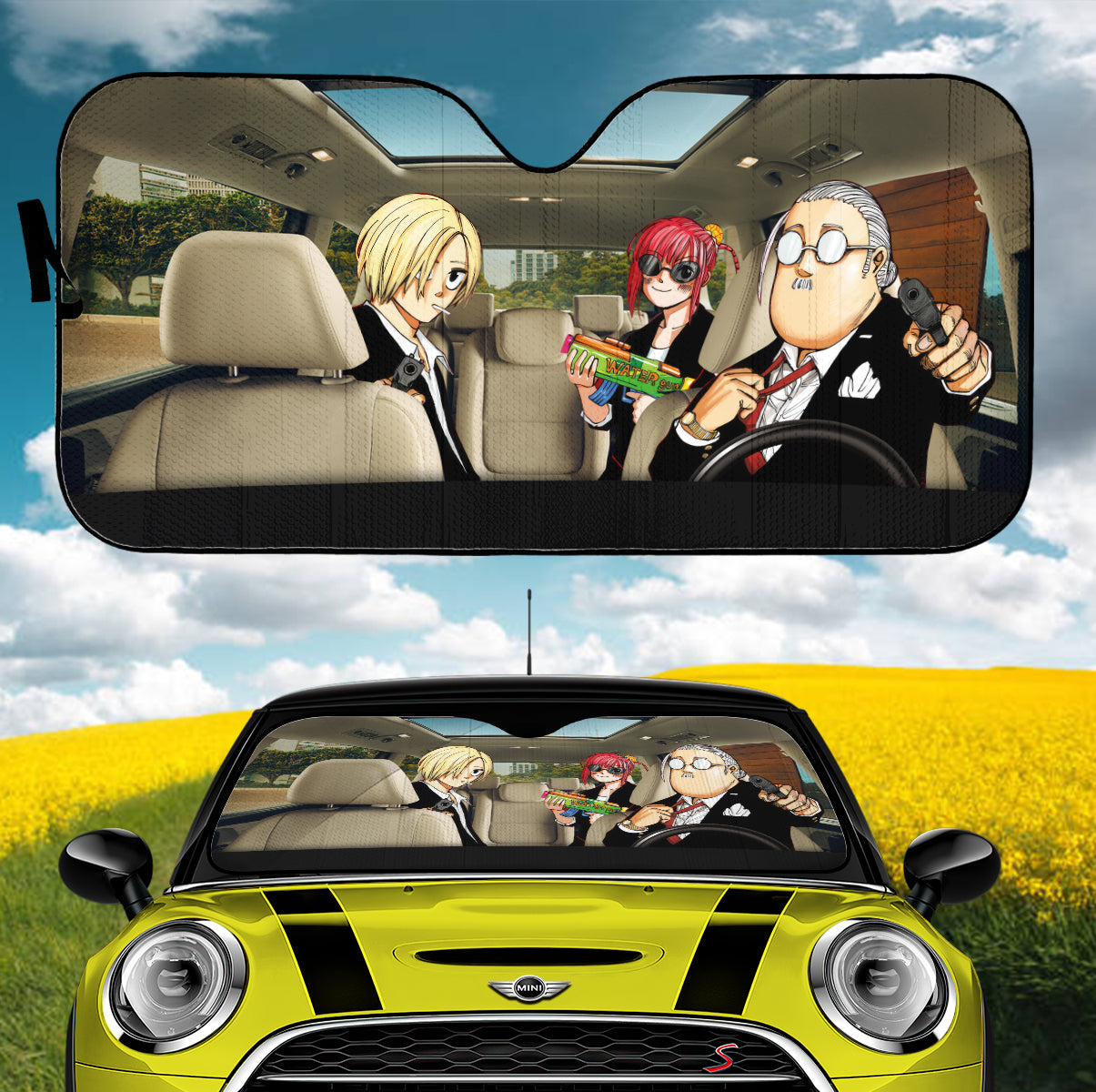 Sakamoto Days Car Auto Sunshades