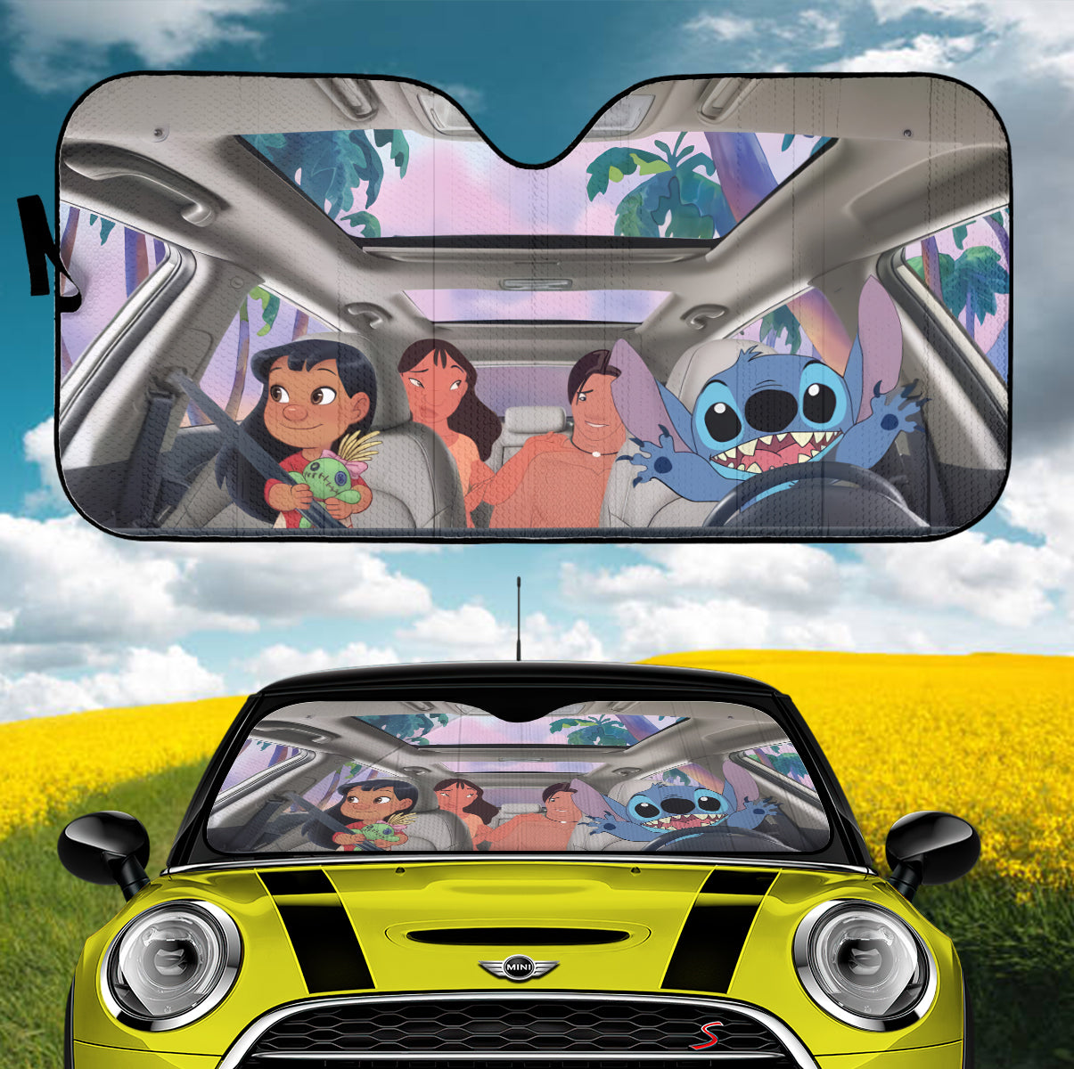 Stitch And Friends Car Auto Sunshades