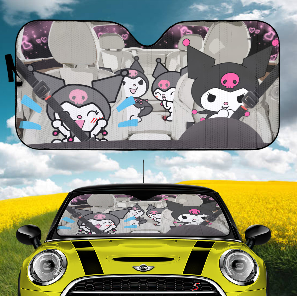 Kuromi Car Auto Sunshades