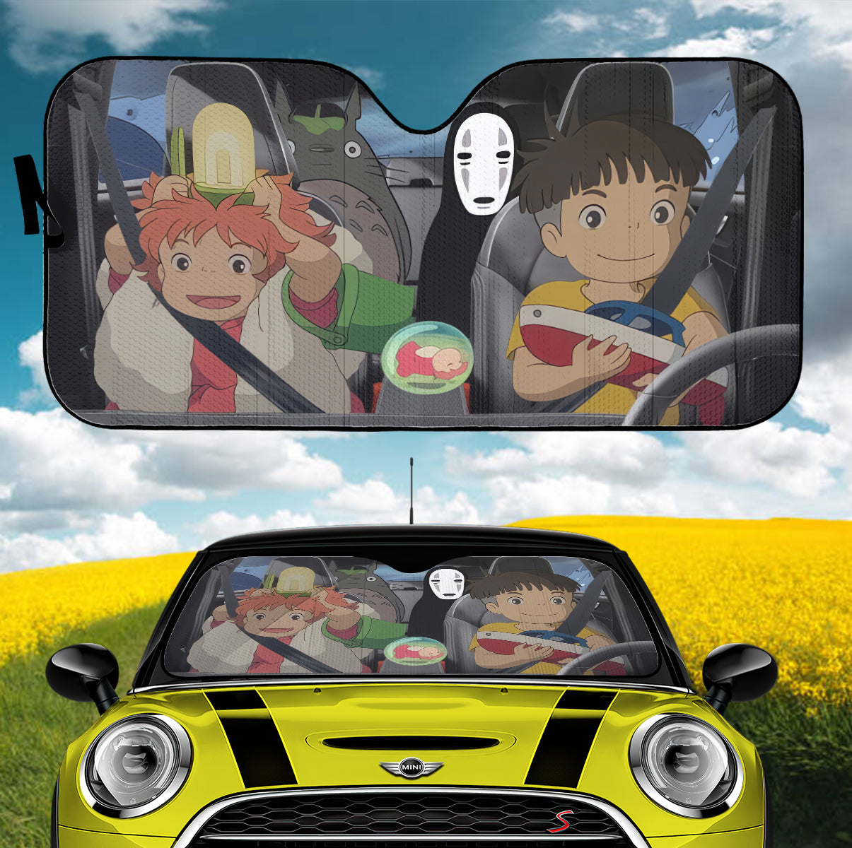 Ghibli Studio Characters Car Auto Sunshades