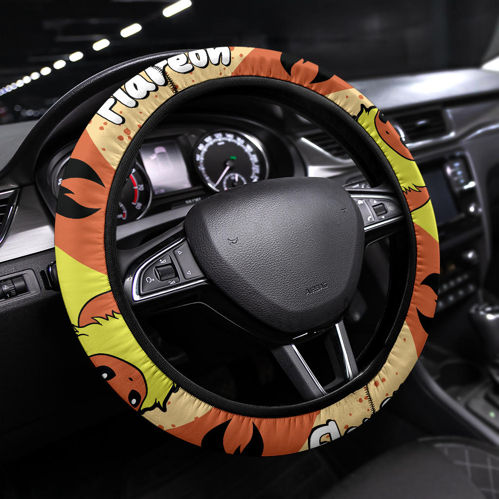 Flareon Pokemon Steering Wheel Cover