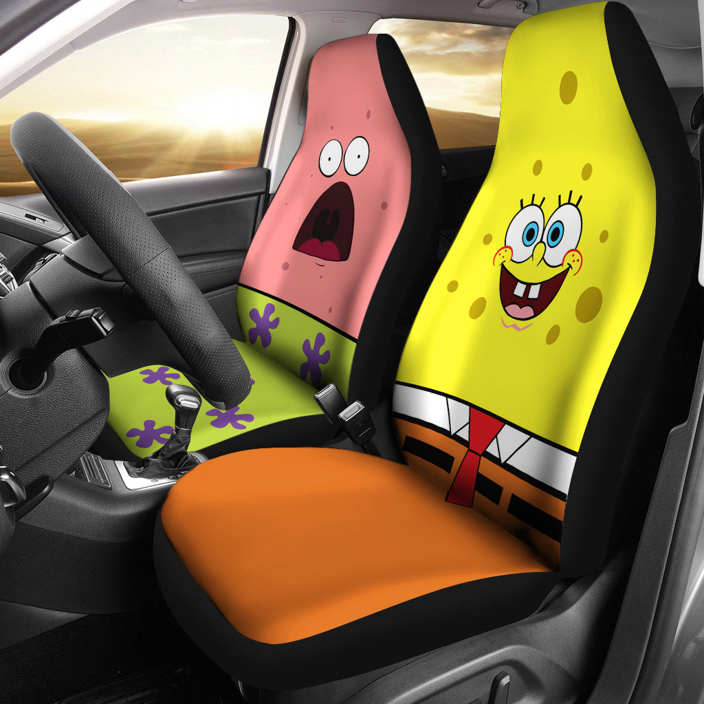 Spongebob Squarepants and Patrick Star Premium Custom Car Seat Covers Decor Protectors