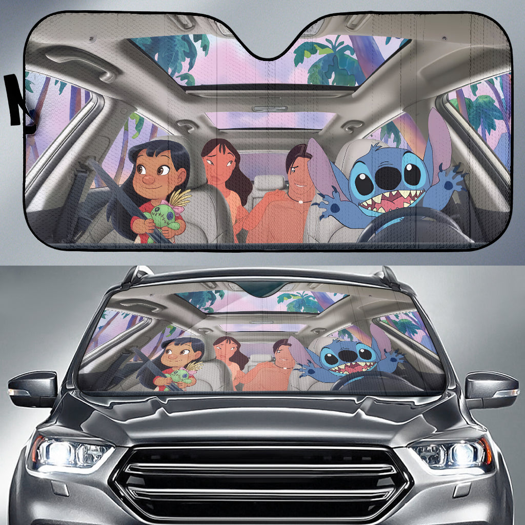 Stitch And Friends Car Auto Sunshades