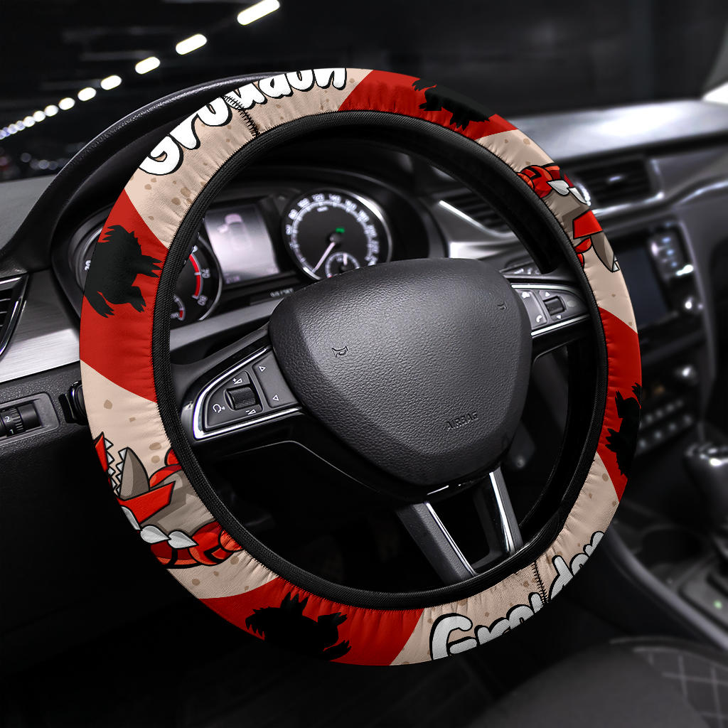 Groudon Pokemon Steering Wheel Cover