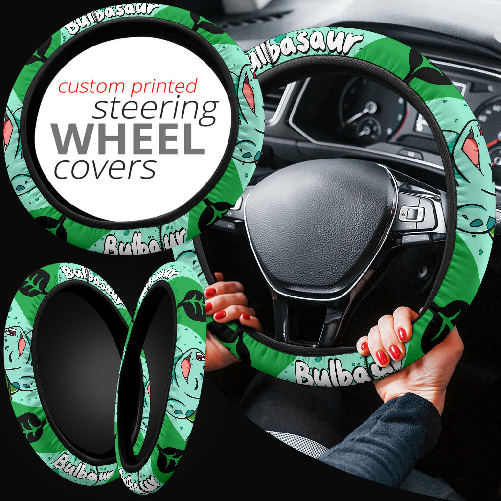 Bulbasaur Pokemon Steering Wheel Cover