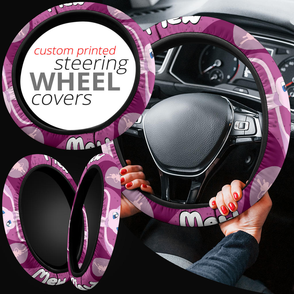 Mew Pokemon Steering Wheel Cover