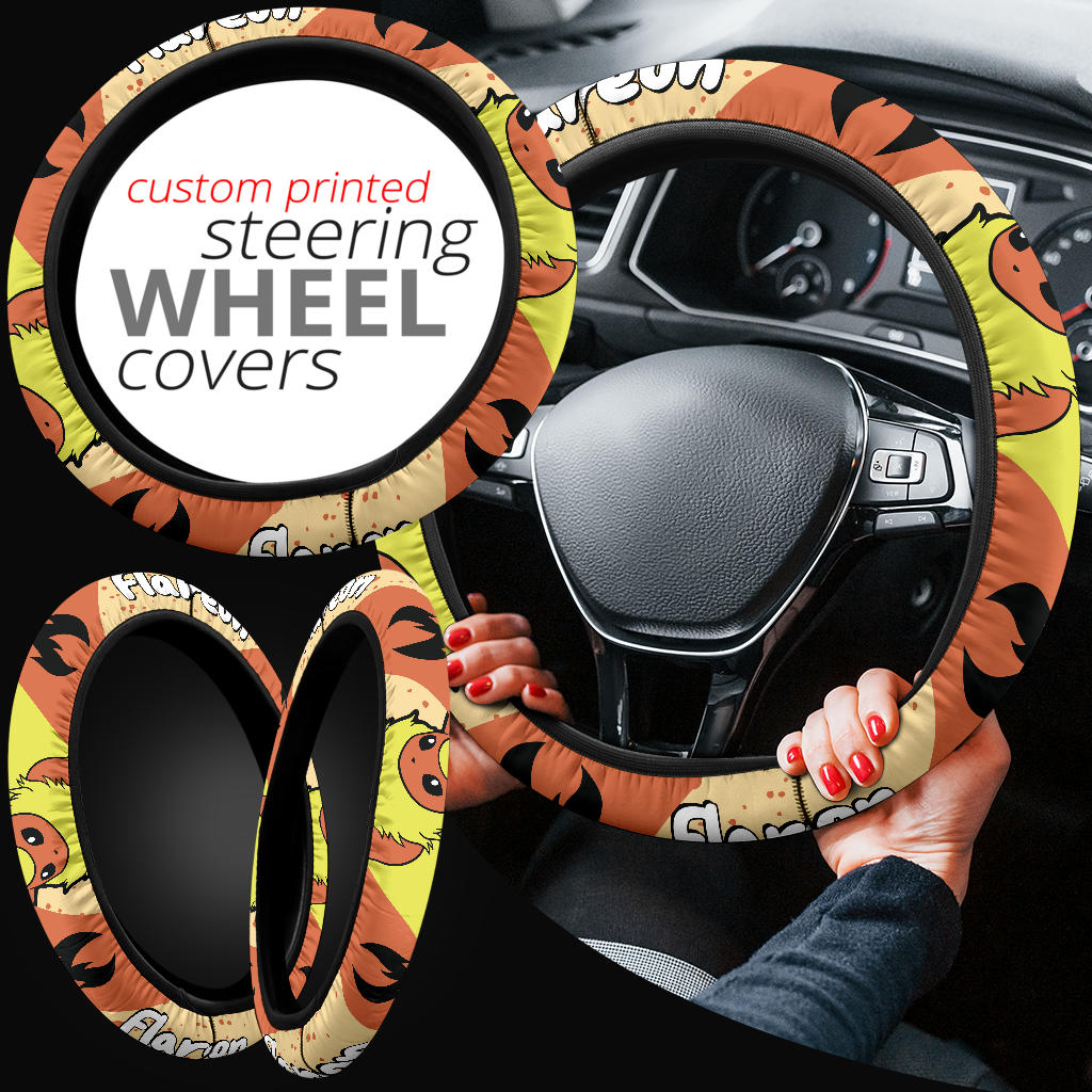 Flareon Pokemon Steering Wheel Cover