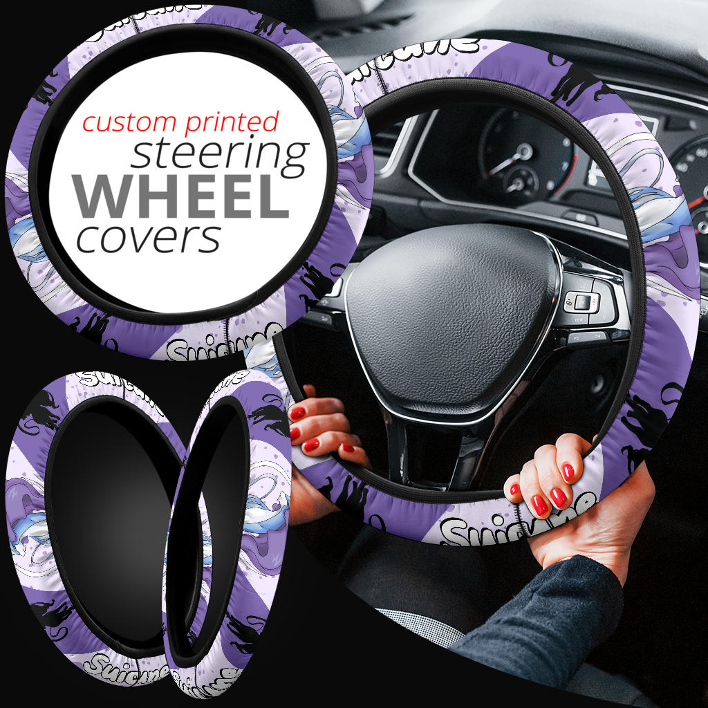 Suicune Pokemon Steering Wheel Cover