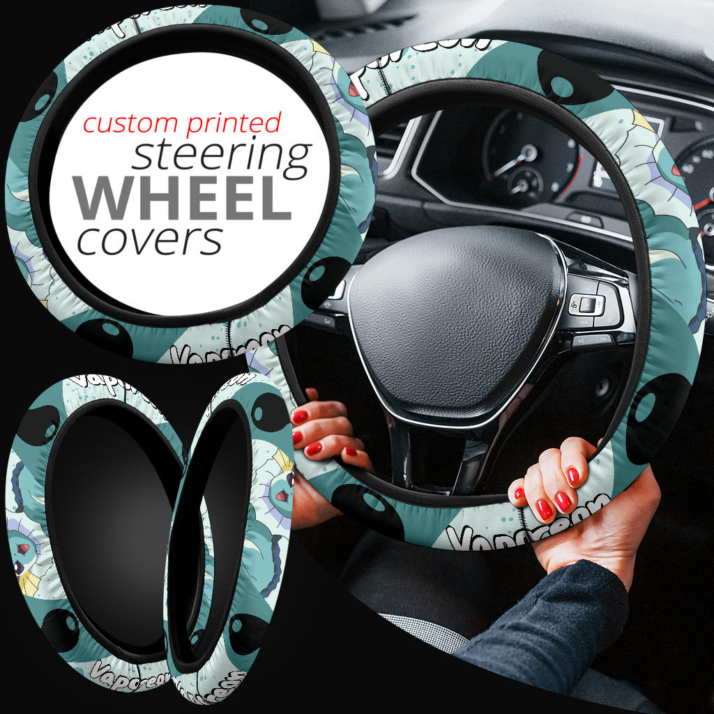 Vaporeon Pokemon Steering Wheel Cover